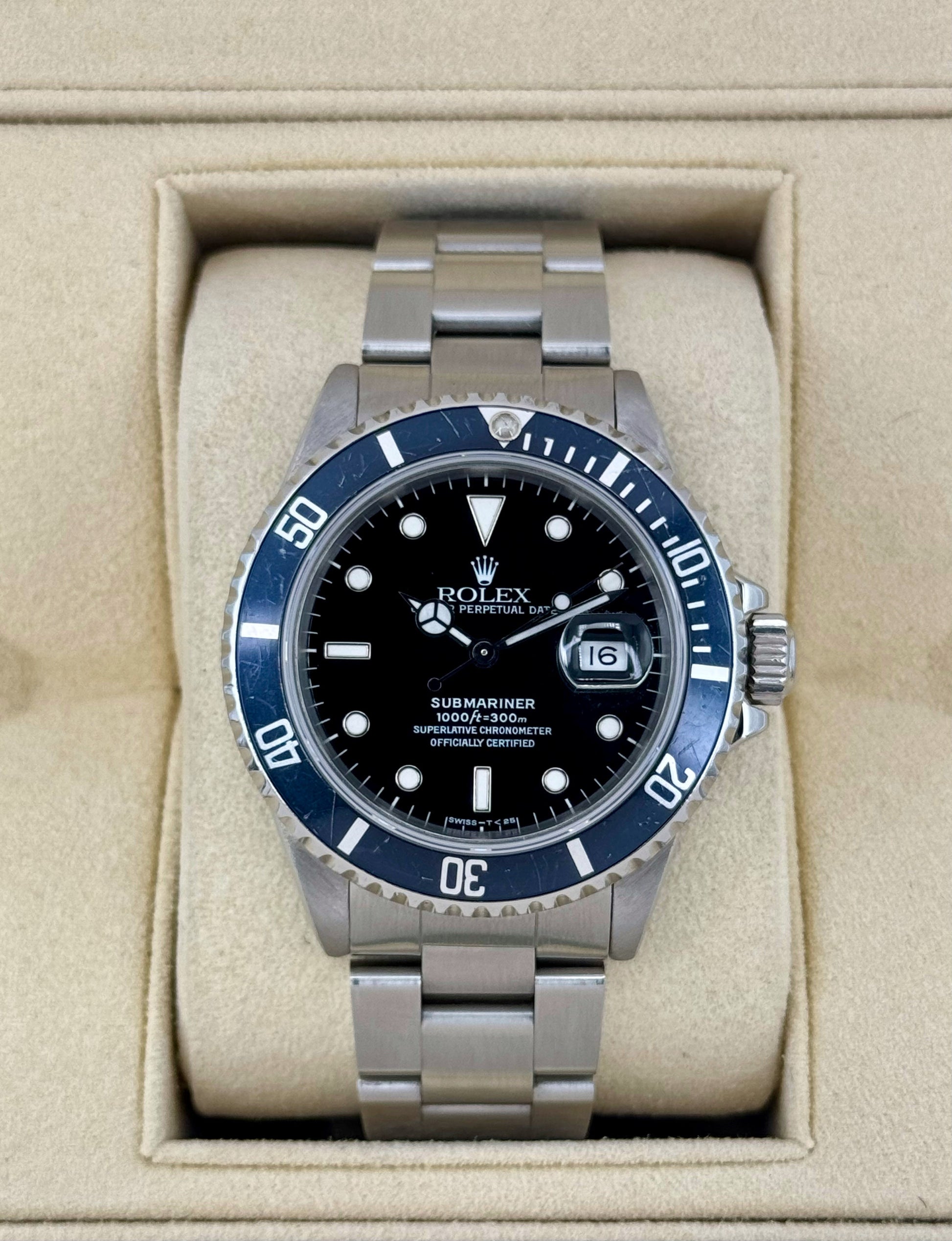 1985 Rolex Submariner 40mm 16800 Stainless Steel Black Dial - MyWatchLLC