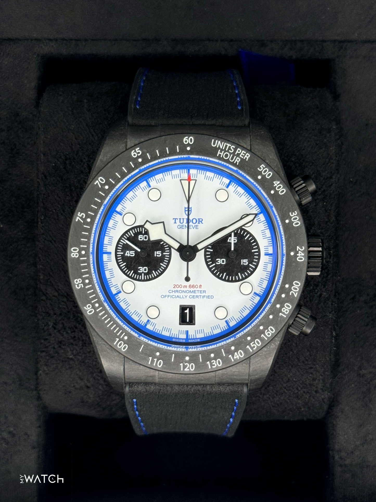 NEW 2025 Tudor Black Bay 25 42mm 79377KN Black Carbon White Dial - MyWatchLLC