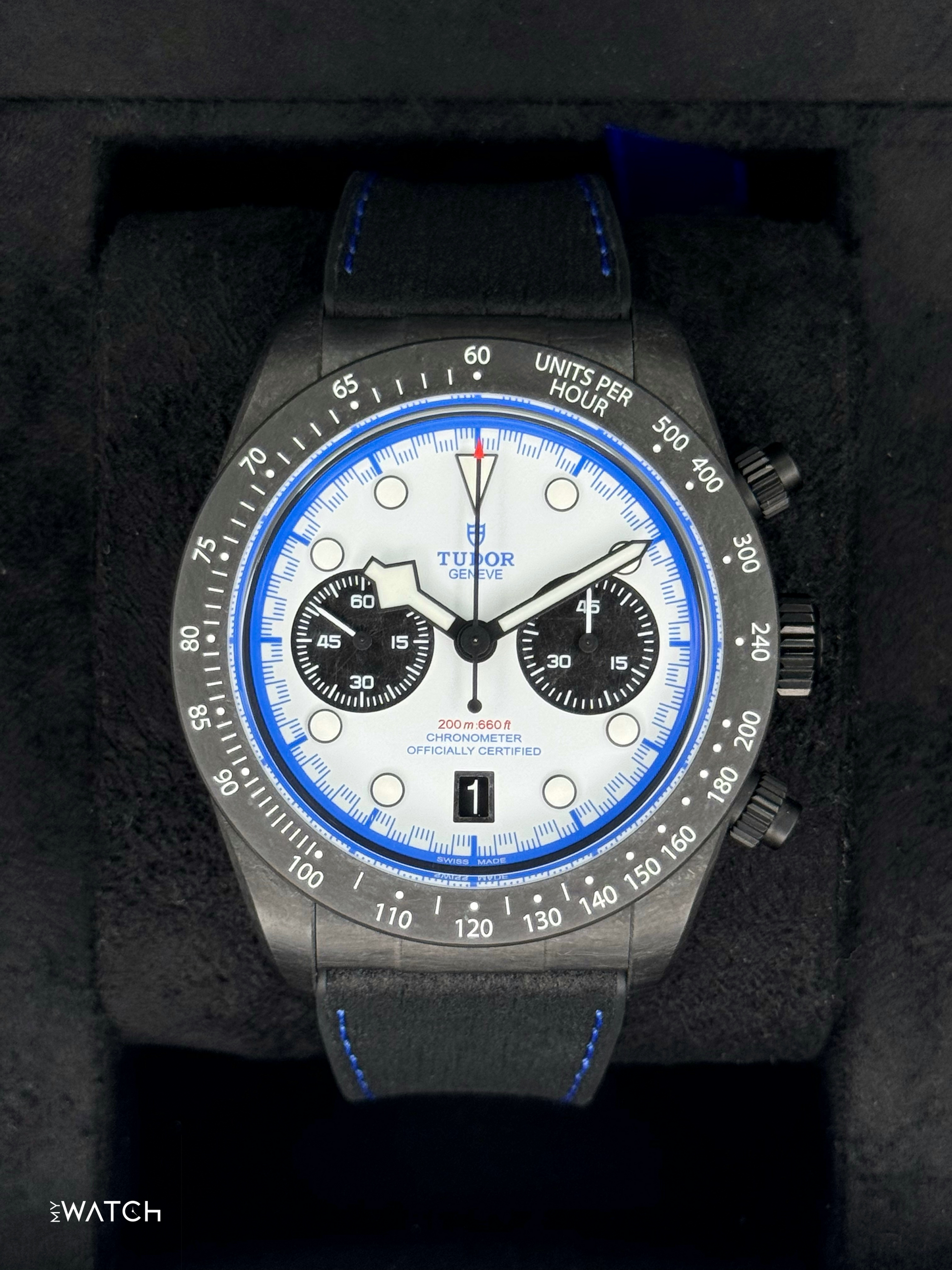 NEW 2025 Tudor Black Bay 25 42mm 79377KN Black Carbon White Dial - MyWatchLLC