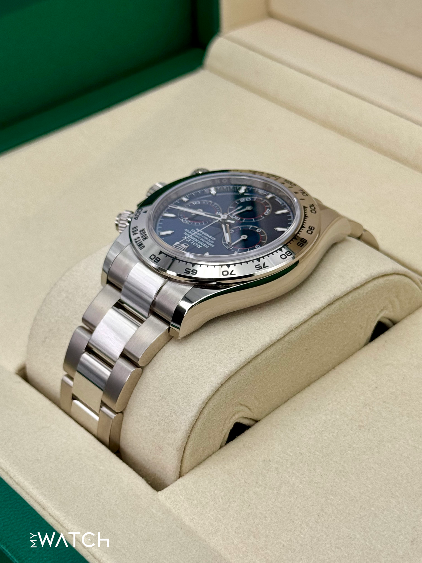 NEW 2025 Rolex Daytona 40mm 126509 White Gold Blue Dial - MyWatchLLC
