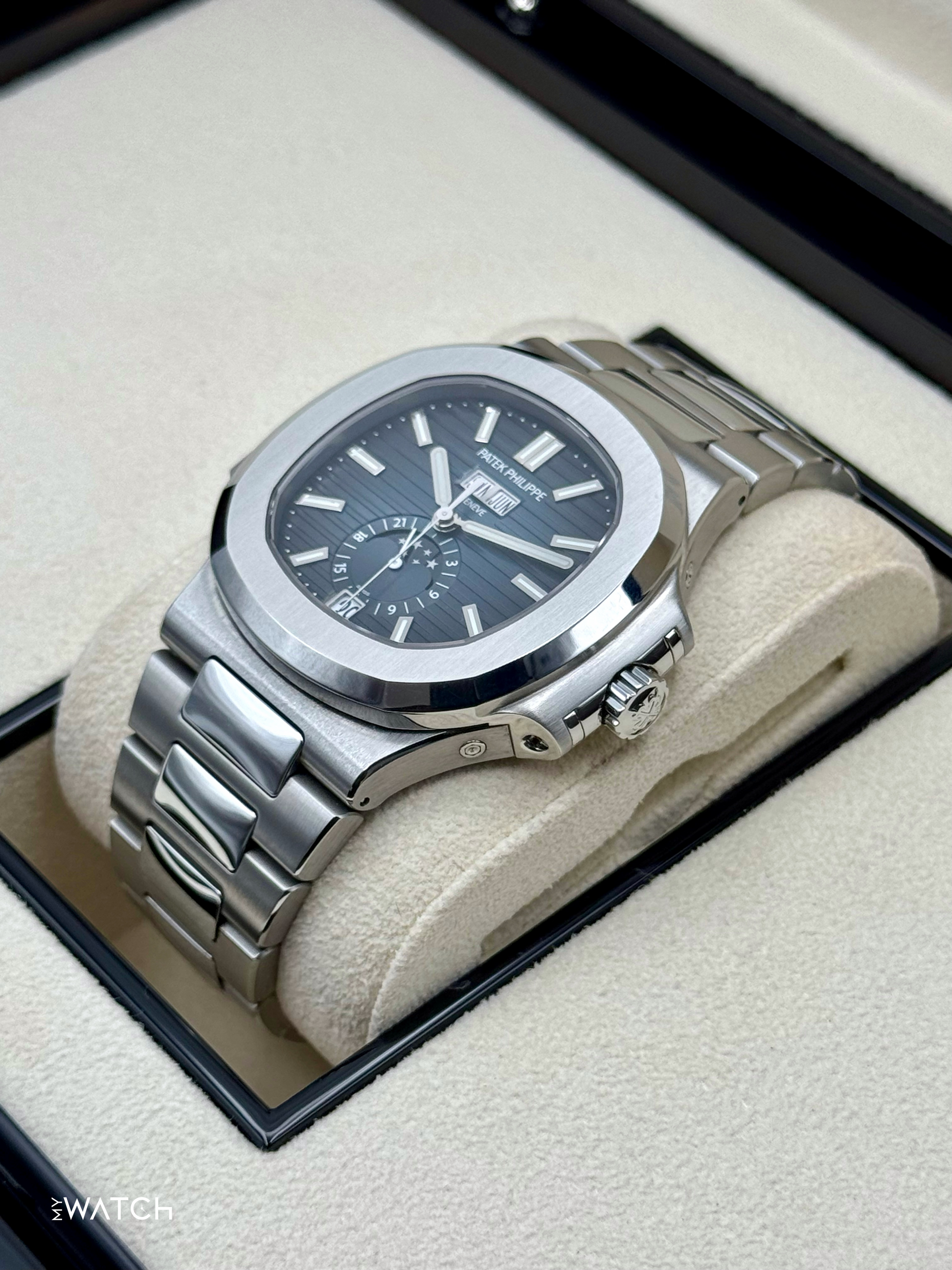 2022 Patek Philippe Nautilus Moonphase 40.5mm 5726/1A-014 Blue Dial - MyWatchLLC