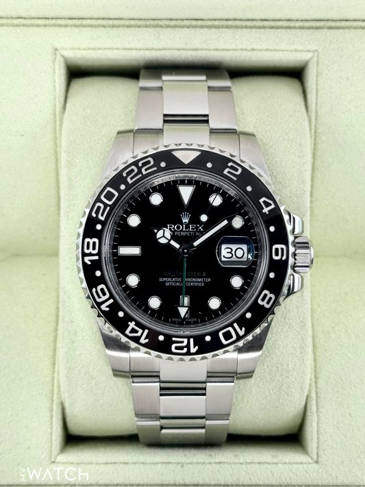 2013 Rolex GMT-Master II 40mm 116710LN Stainless Steel Black Dial - MyWatchLLC