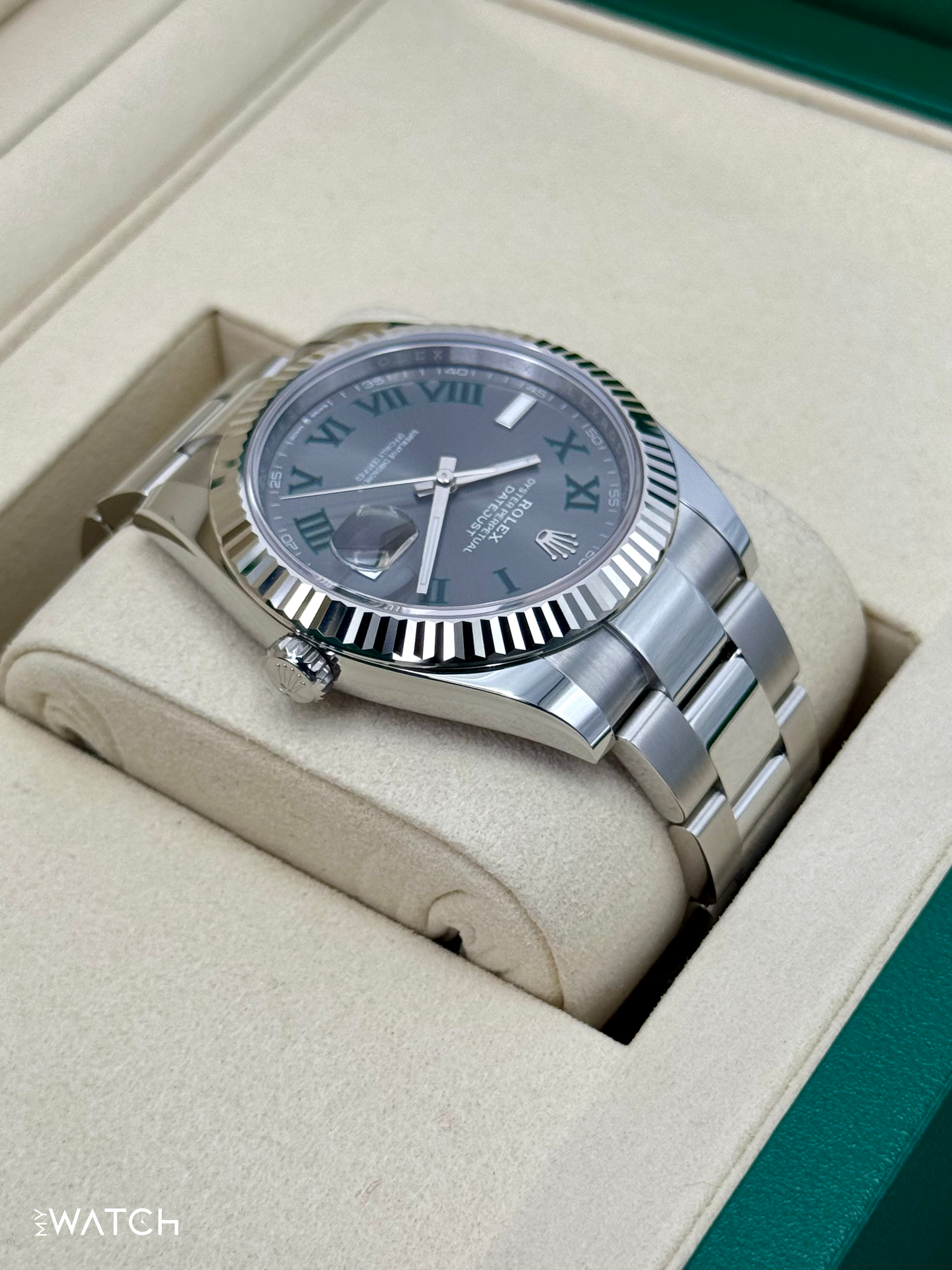 NEW 2025 Rolex Datejust 41mm 126334 Oyster Wimbledon Dial - MyWatchLLC