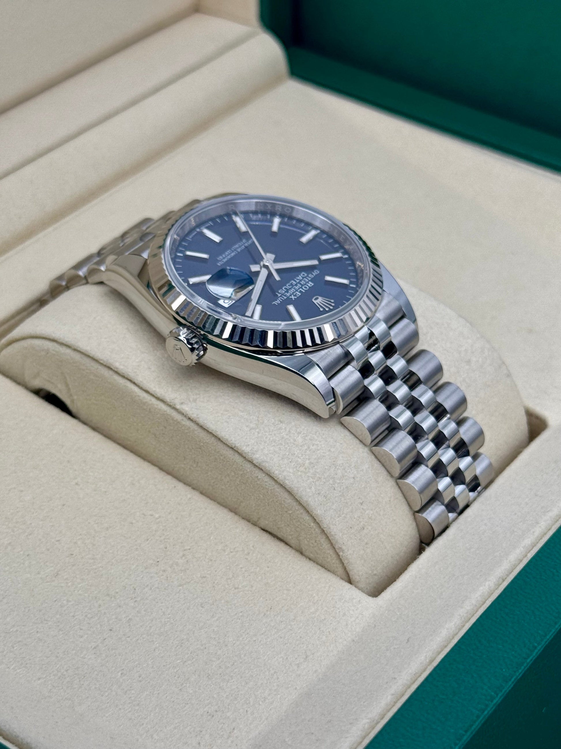 NEW 2025 Rolex Datejust 36mm 126234 Stainless Steel Jubilee Blue Dial - MyWatchLLC