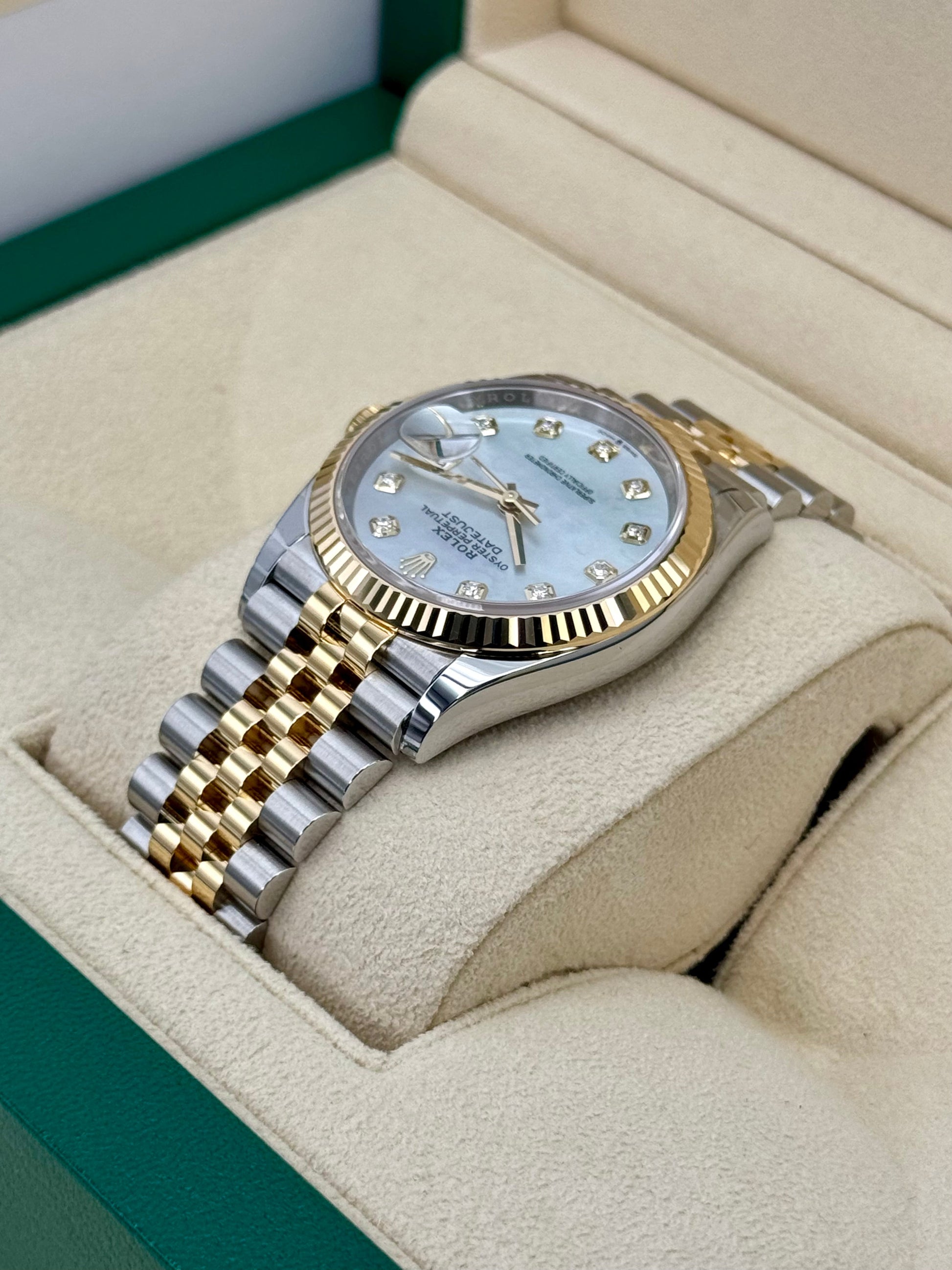 NEW 2024 Rolex Datejust 36mm 126233 Mother of Pearl Diamond Dial - MyWatchLLC