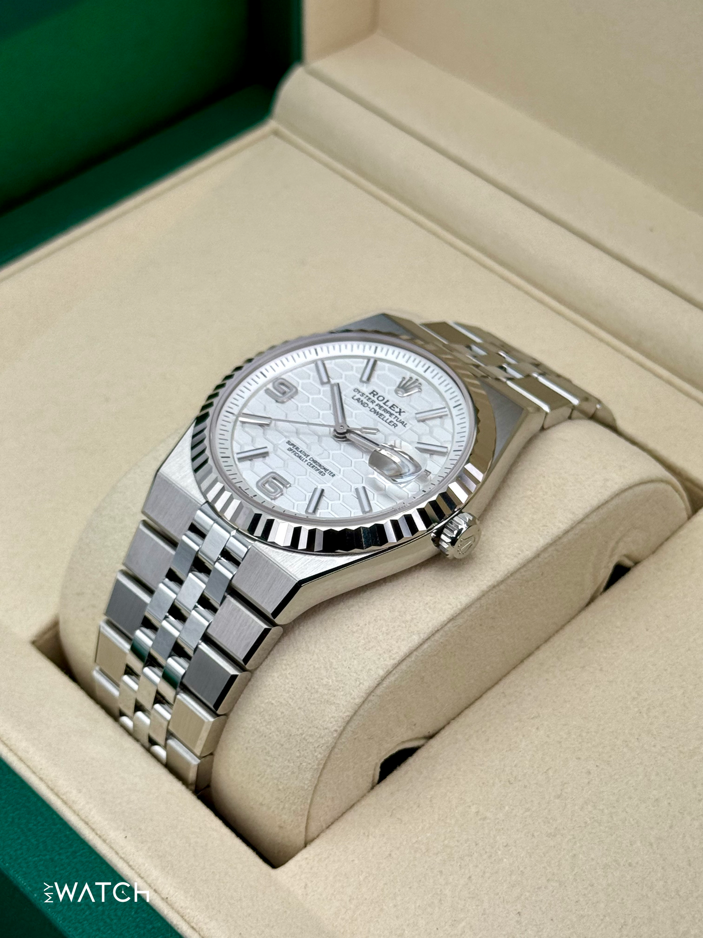 NEW 2025 Rolex Land-Dweller 40mm 127334 Stainless Steel Jubilee White Dial - MyWatchLLC