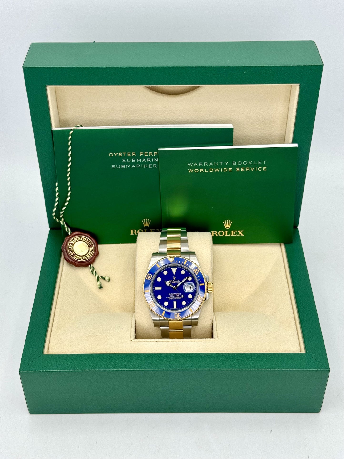 Rolex Submariner “Bluesyâ€?40mm 116613LB Two-Tone Flat Blue Dial - MyWatchLLC