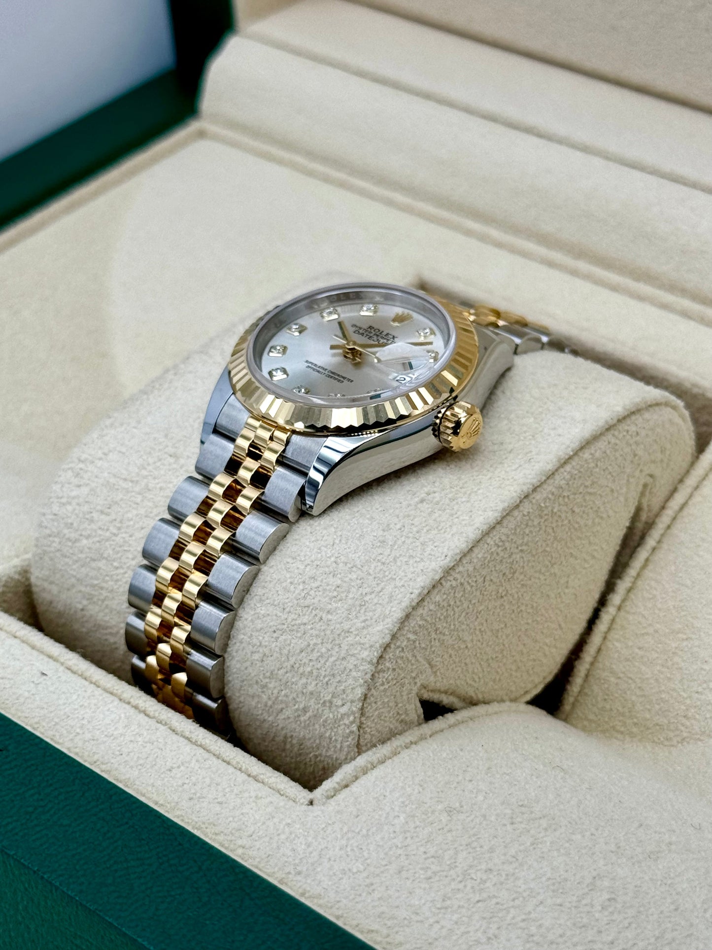 NEW 2024 Rolex Lady Datejust 28mm 279173 Jubilee Silver Diamond Dial - MyWatchLLC