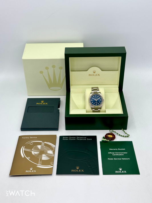 2008 Rolex Oyster Perpetual 36mm 116034 Blue Dial - MyWatchLLC
