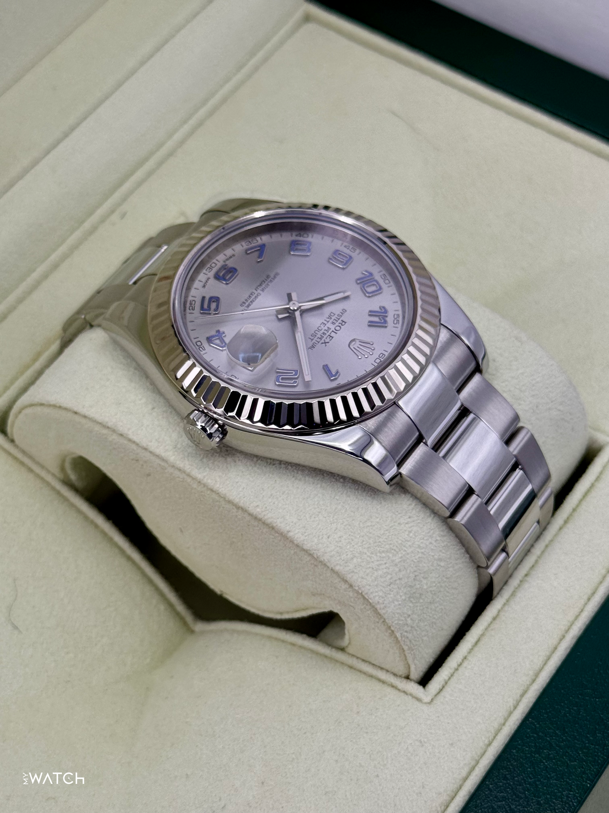 2017 Rolex Datejust II 41mm 116334 Stainless Steel Oyster Silver Numerical Dial - MyWatchLLC