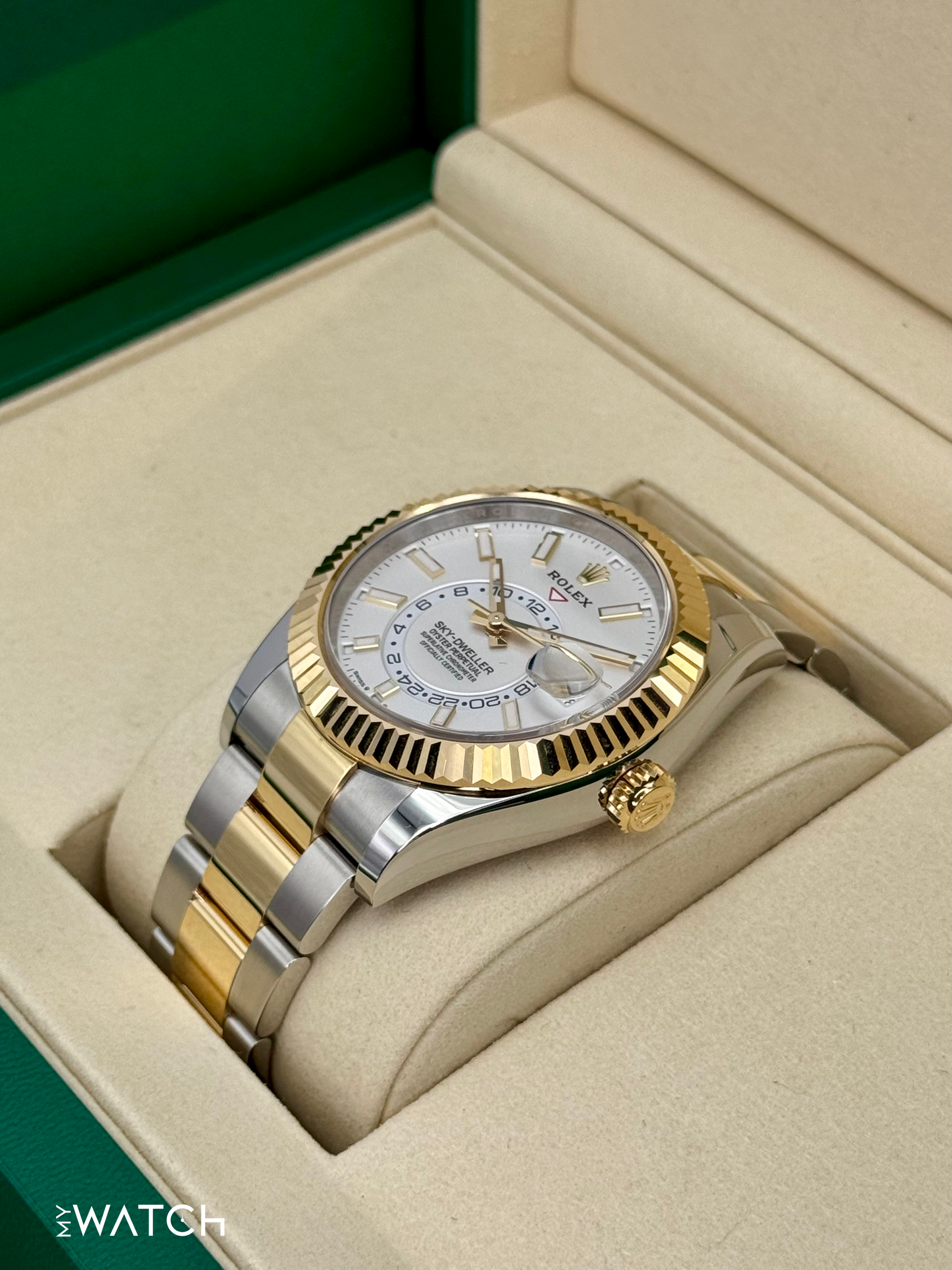 NEW 2025 Rolex Sky-Dweller 42mm 336933 Oyster White Dial - MyWatchLLC