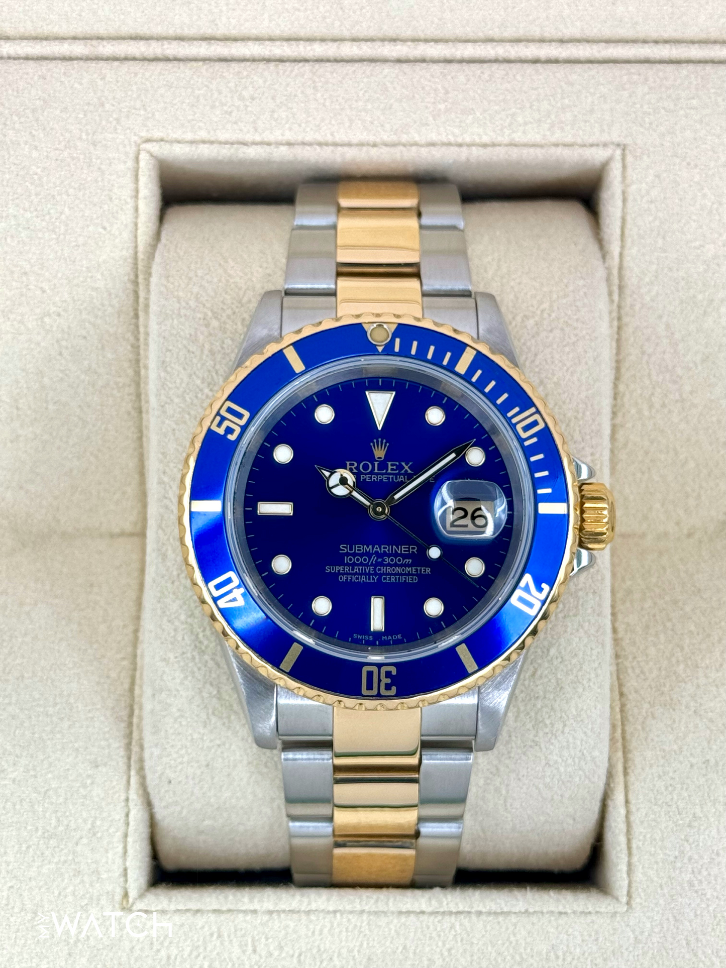 2004 Rolex Submariner "Bluesy" 40mm 16613 Two-Tone Blue Dial - MyWatchLLC