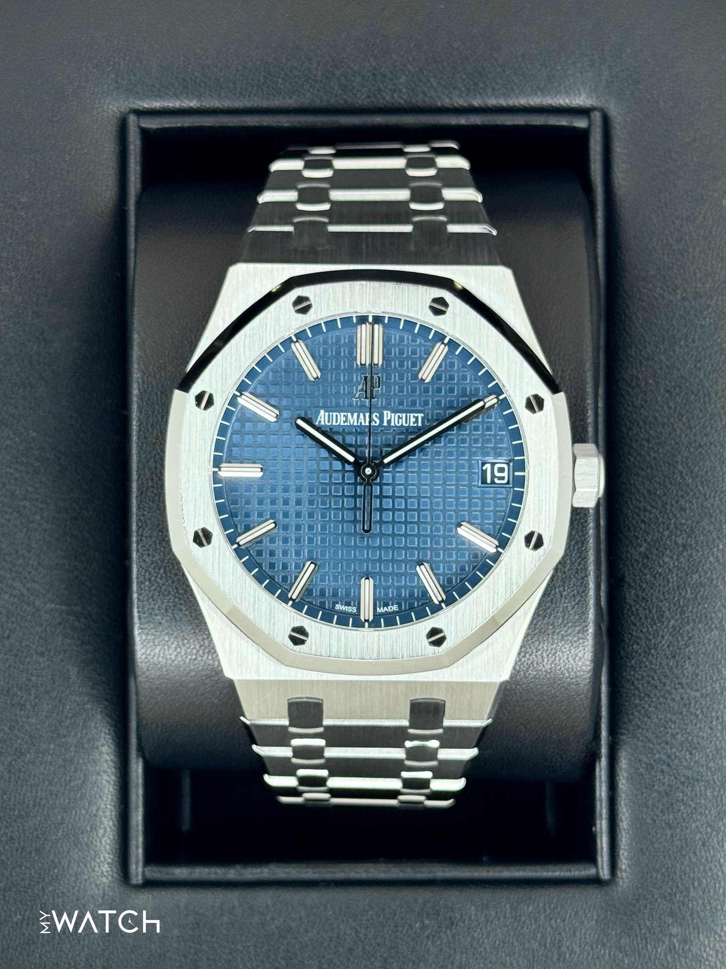 2019 Audemars Piguet Royal Oak 41mm 15500ST Blue Dial - MyWatchLLC