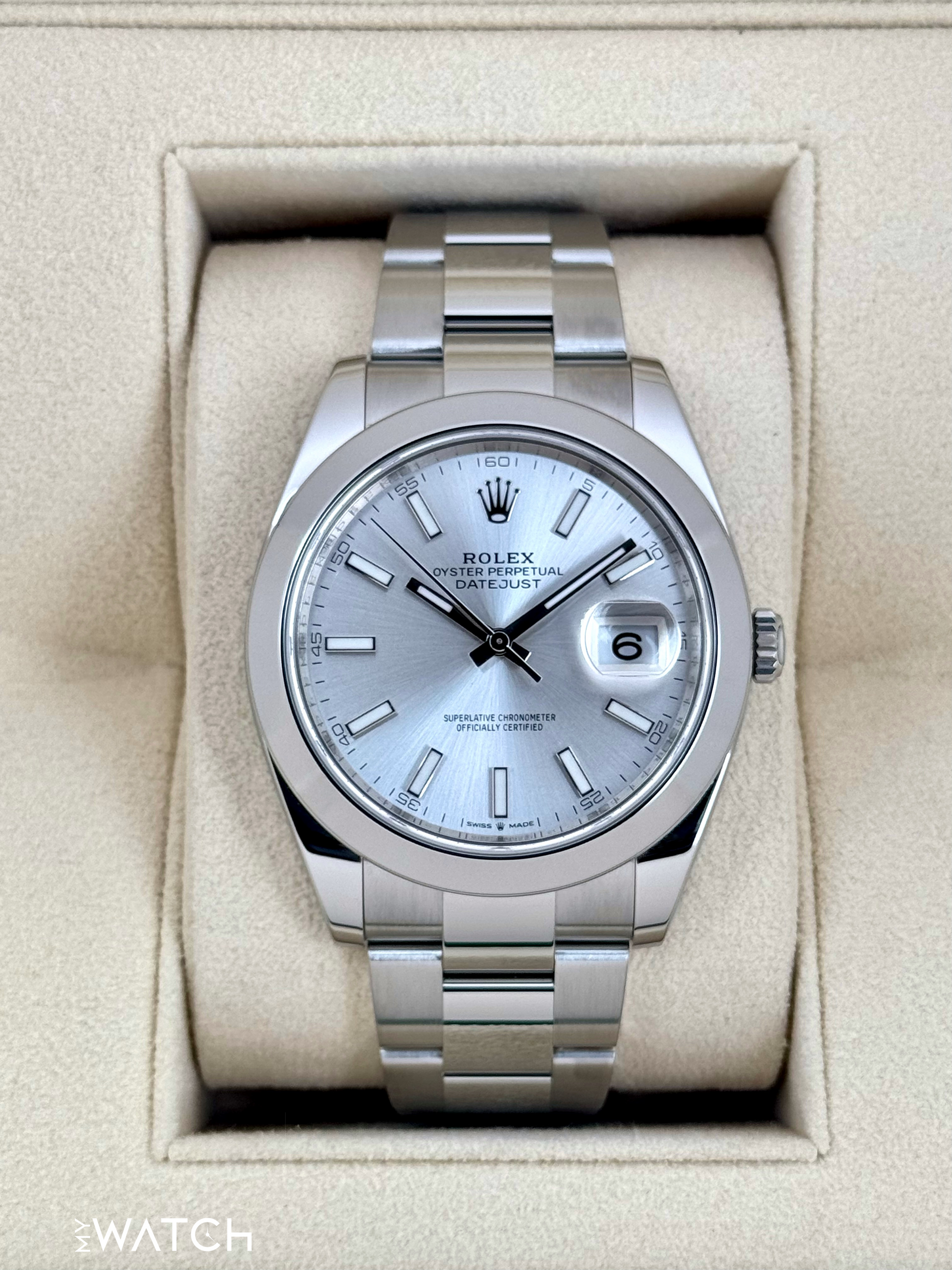 2024 Rolex Datejust 41mm 126300 Stainless Steel Oyster Silver Dial - MyWatchLLC