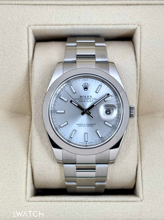 2024 Rolex Datejust 41mm 126300 Stainless Steel Oyster Silver Dial - MyWatchLLC