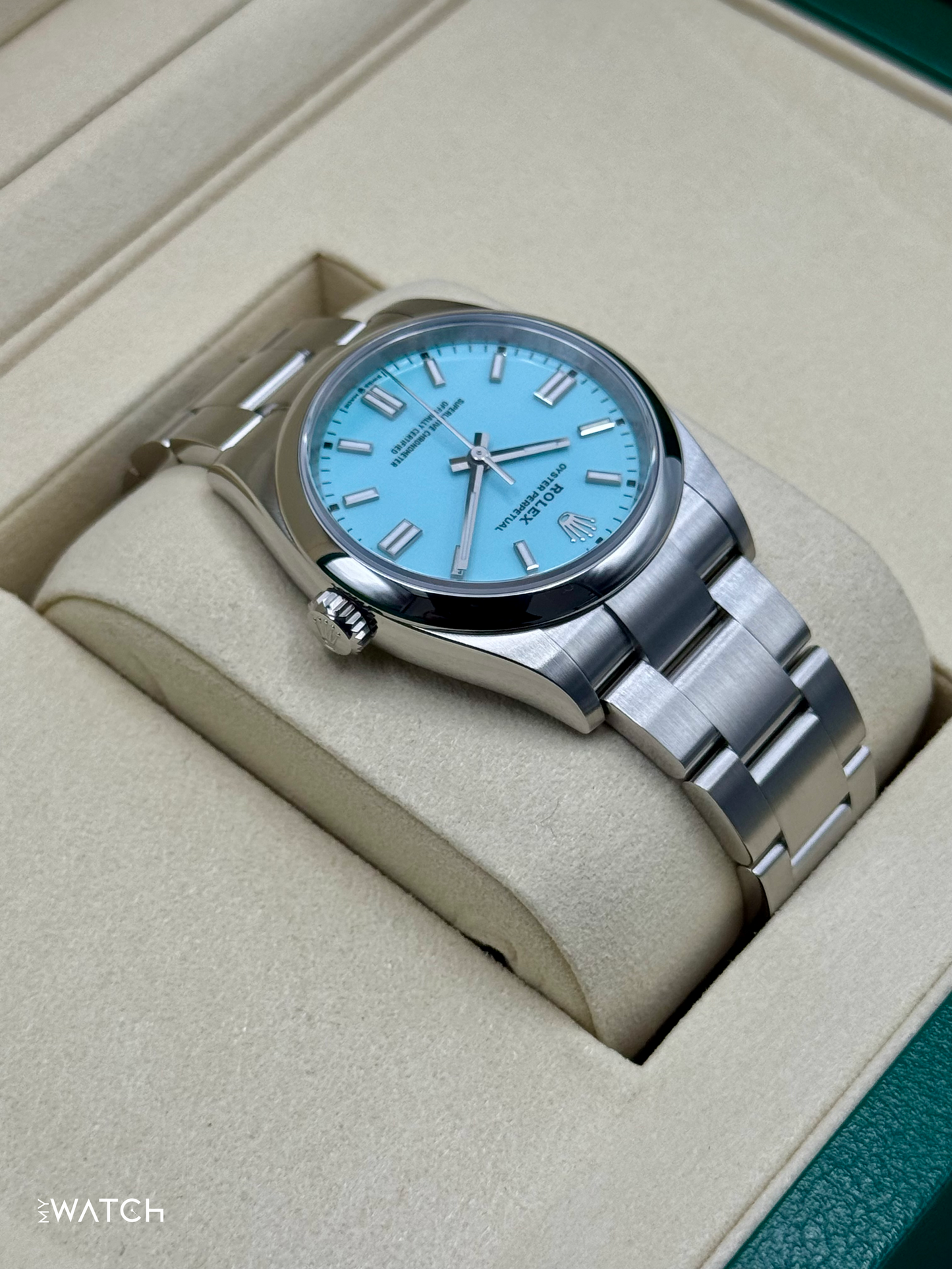 NEW 2025 Rolex Oyster Perpetual 36mm 126000 Tiffany Blue Dial - MyWatchLLC