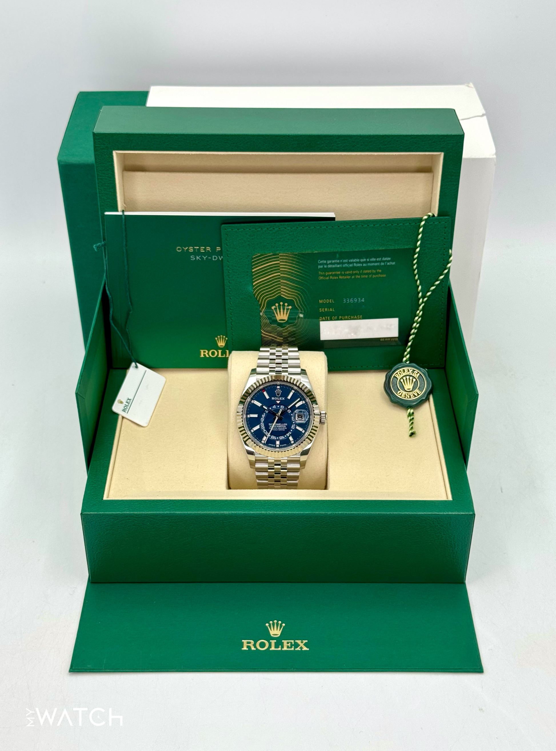 NEW 2025 Rolex Sky-Dweller 42mm 336934 Jubilee Blue Dial - MyWatchLLC