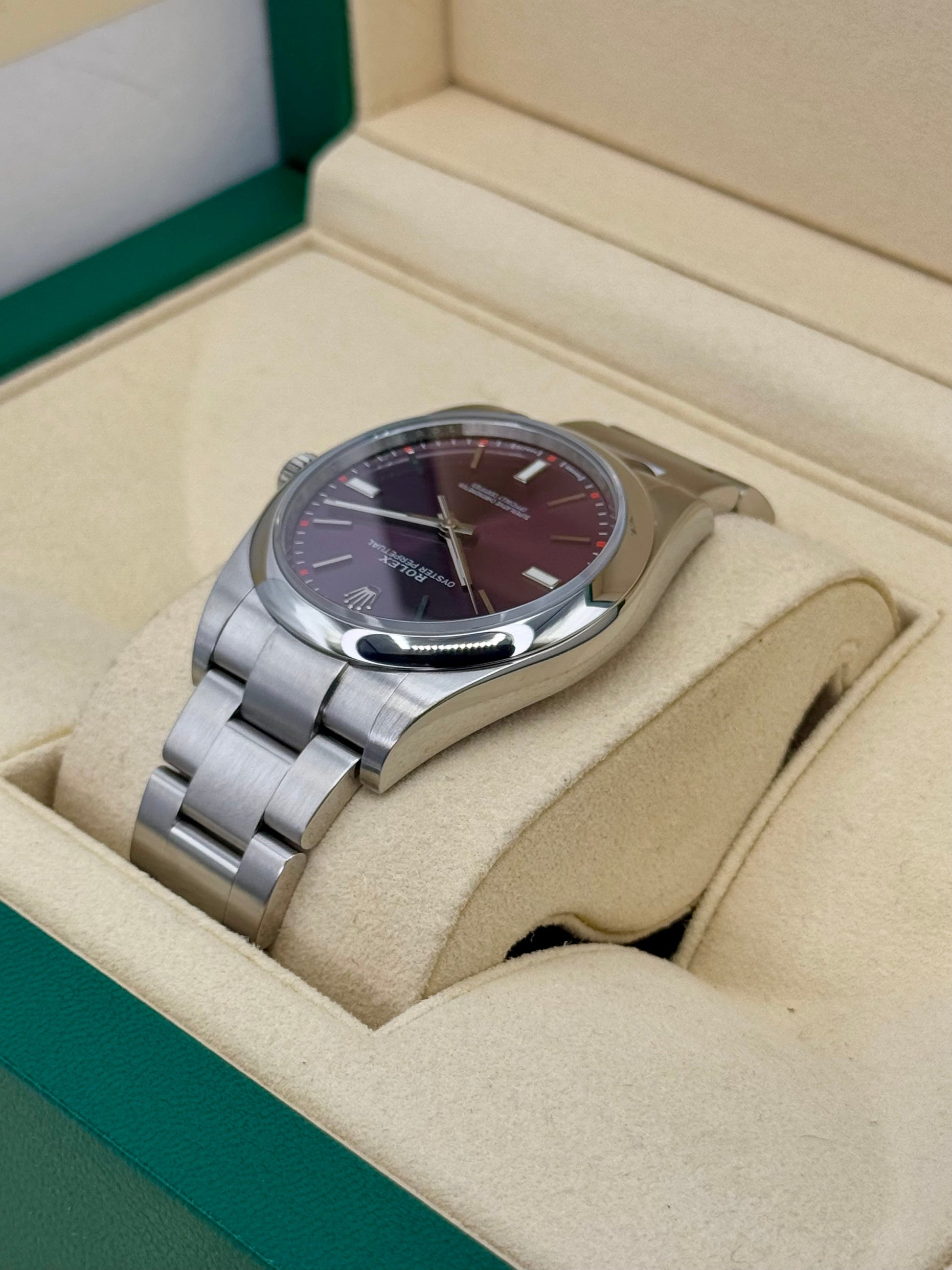2018 Rolex Oyster Perpetual 39mm 114300 Grape Dial - MyWatchLLC
