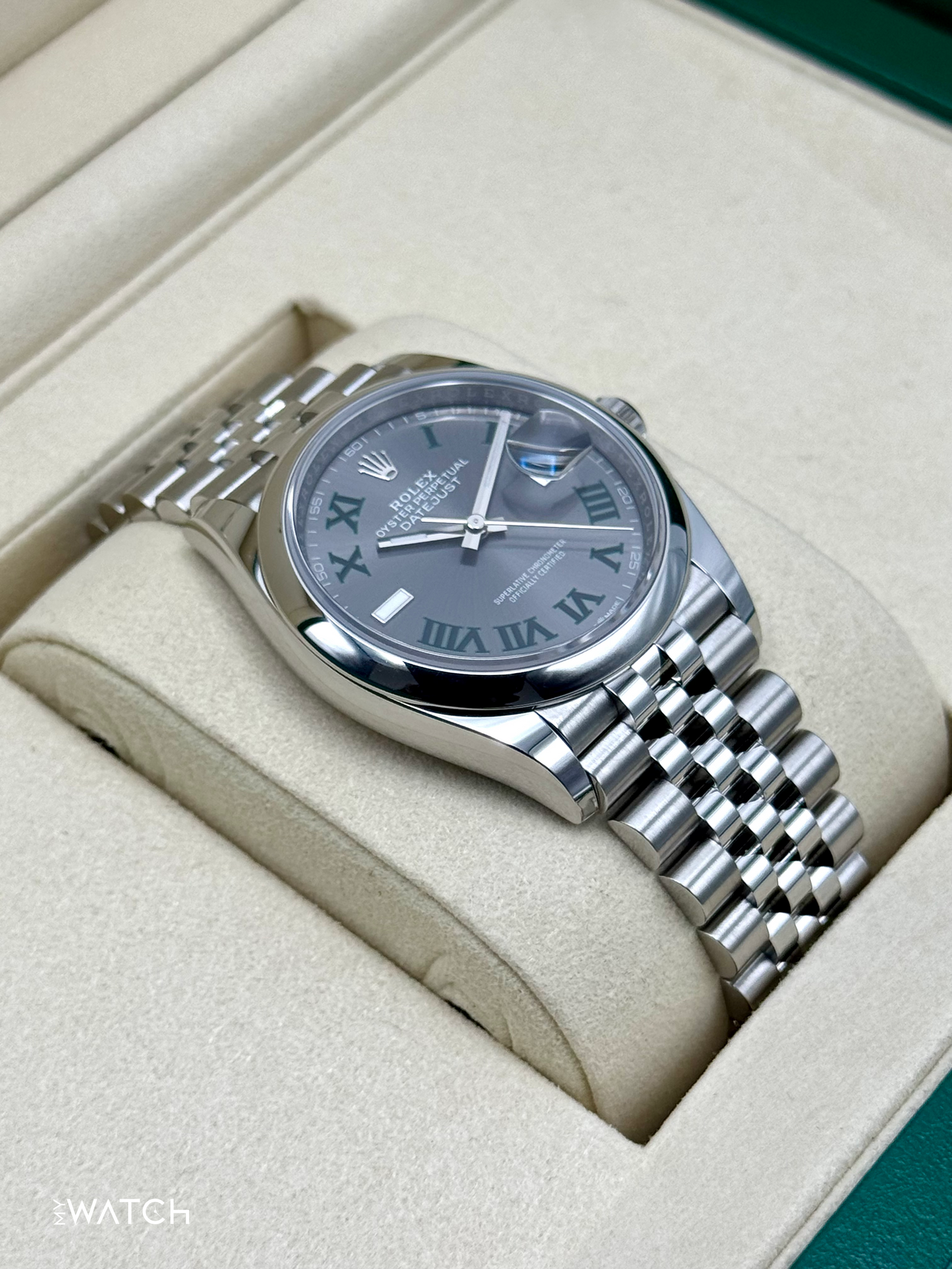 NEW 2025 Rolex Datejust 36mm 126200 Jubilee Wimbledon Dial - MyWatchLLC