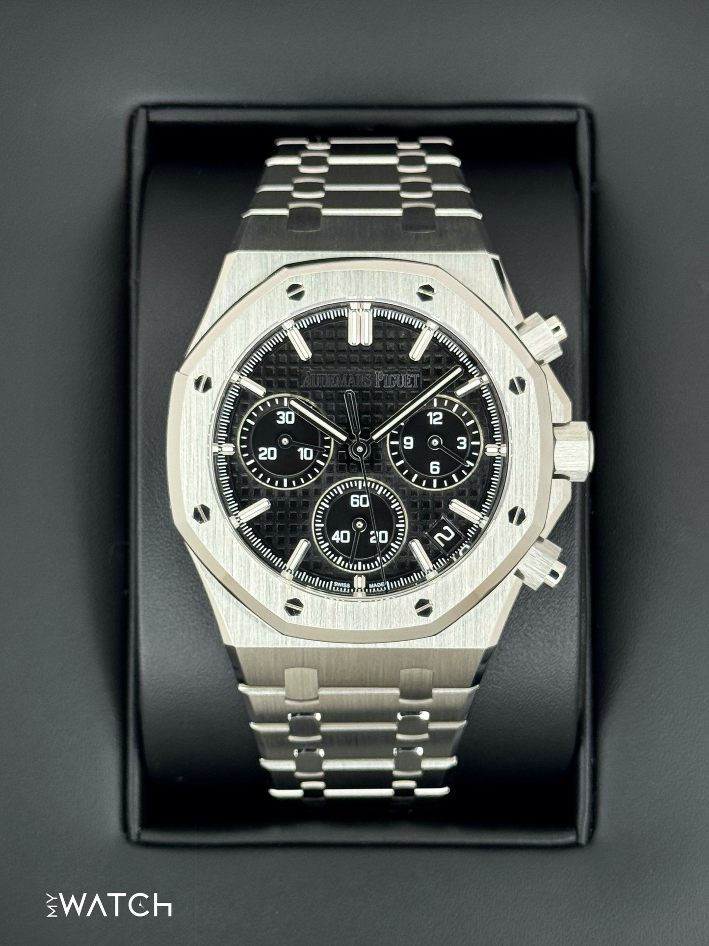 2023 Audemars Piguet Royal Oak Chronograph 41mm 26240ST Black Dial - MyWatchLLC