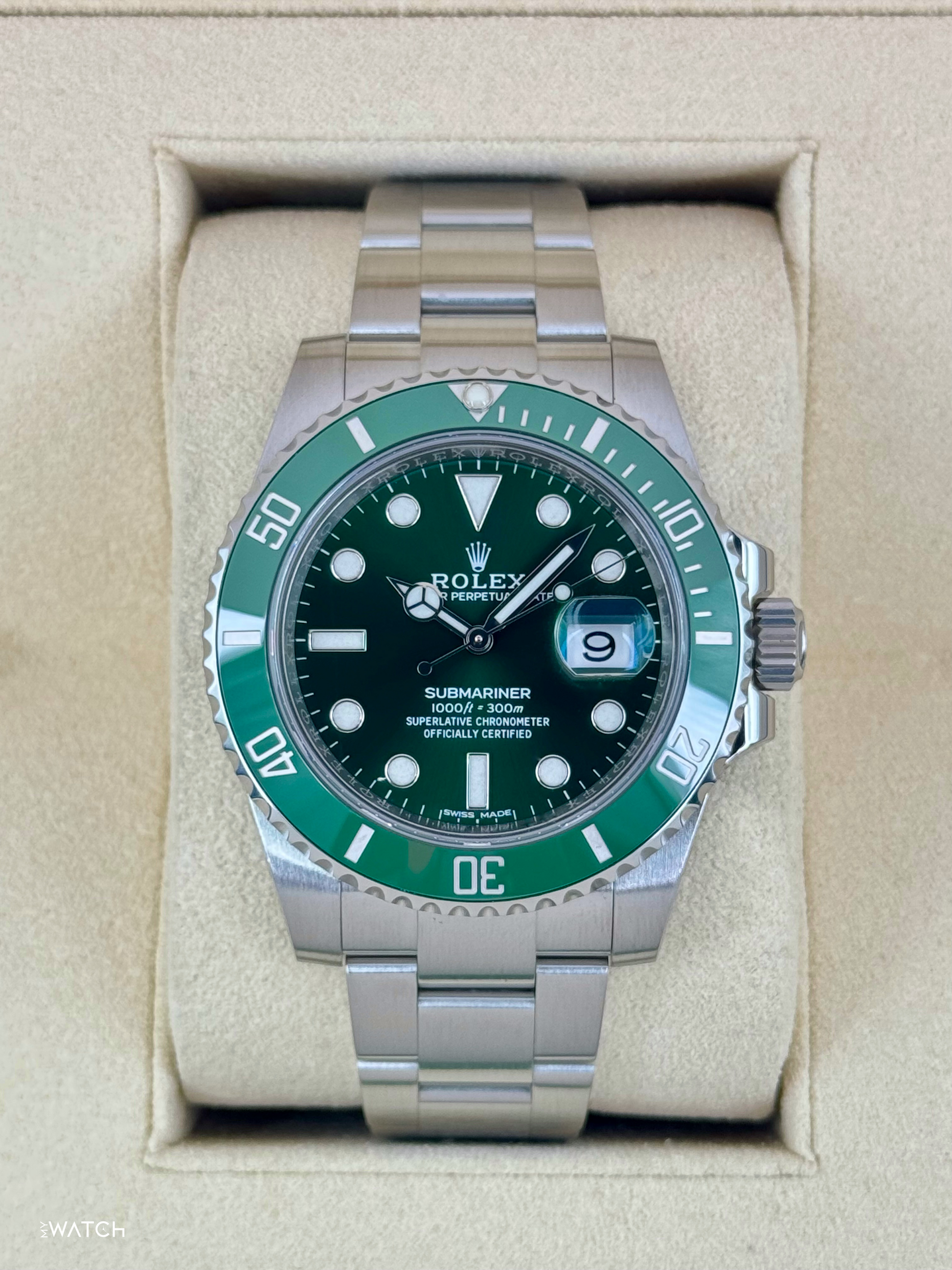 2025 CPO Rolex Submariner “Hulkâ€?40mm 116610LV Green Dial - MyWatchLLC