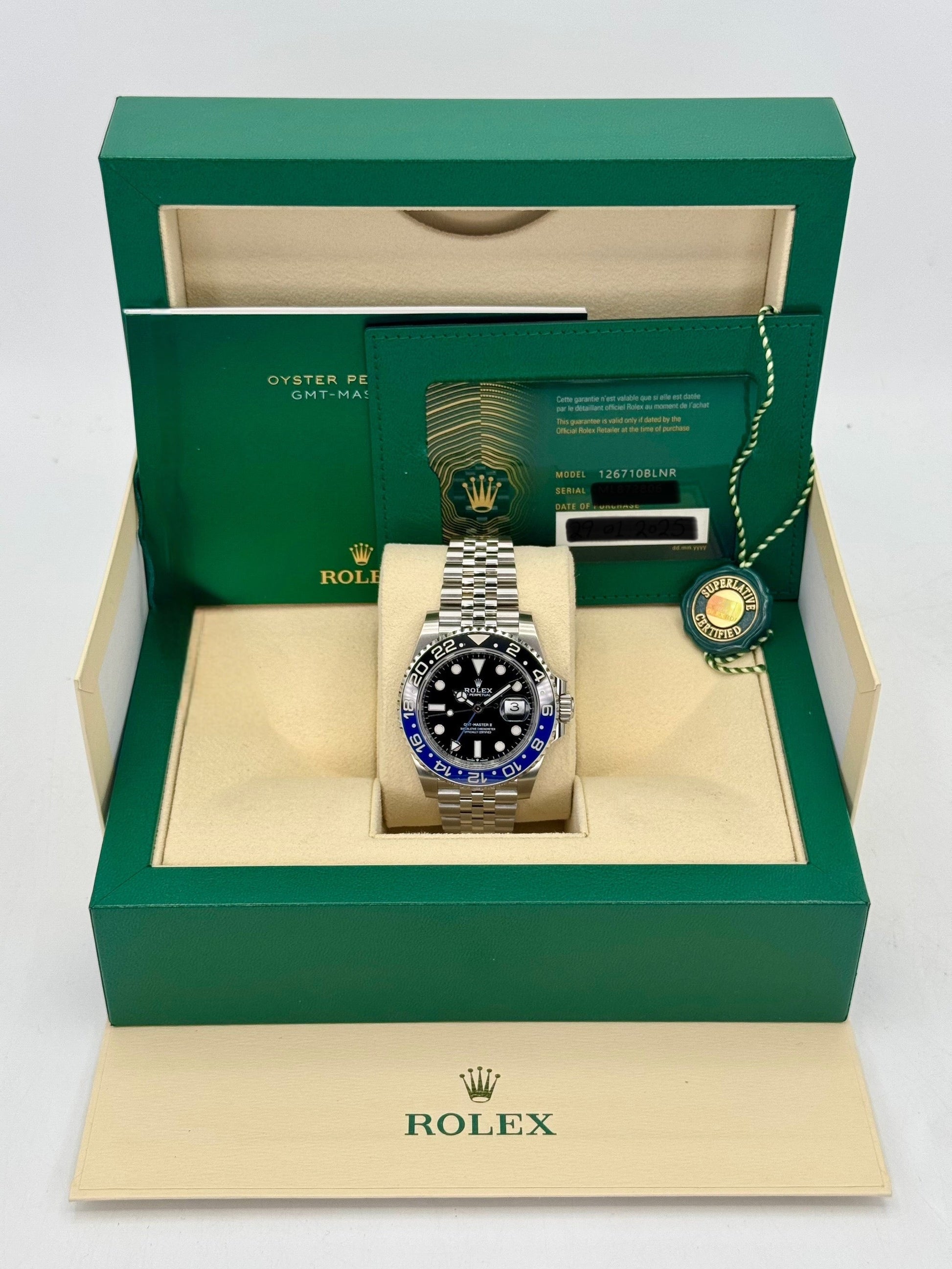 2025 Rolex GMT-Master II "Batgirl" 40mm 126710BLNR Jubilee - MyWatchLLC