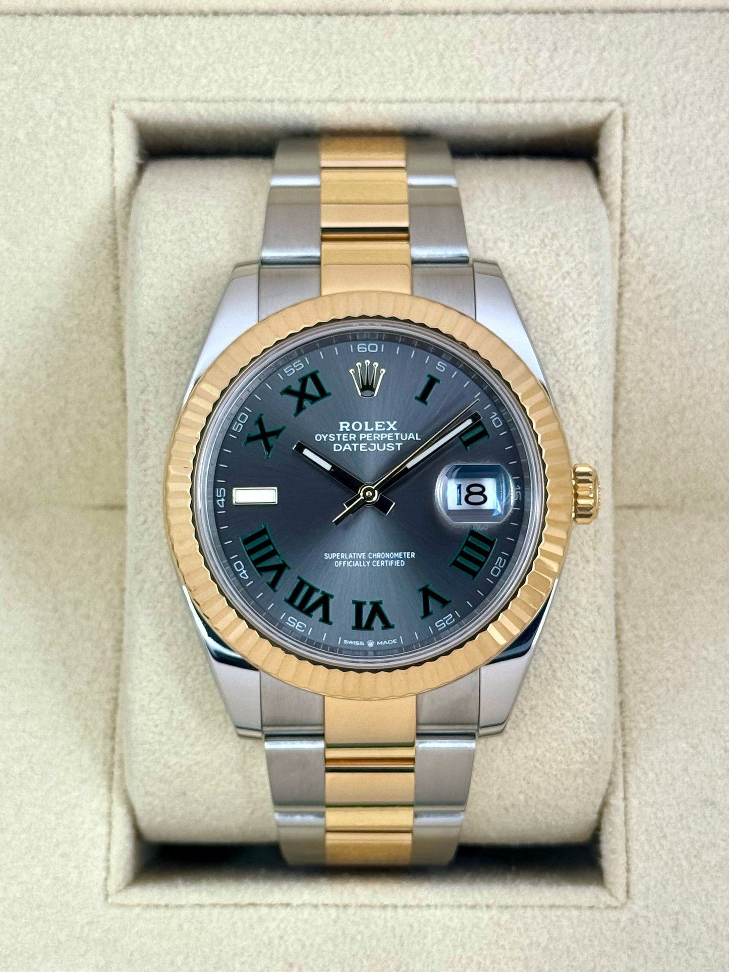 2022 Rolex Datejust 41mm 126333 Two-Tone Oyster Wimbledon Dial - MyWatchLLC