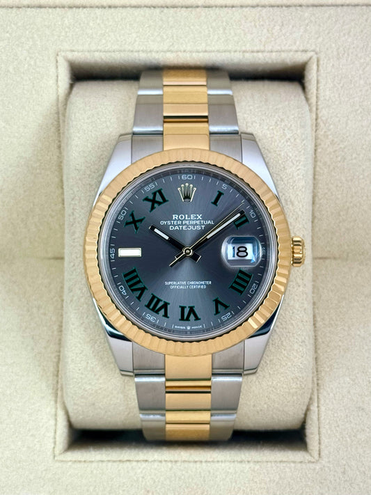 2022 Rolex Datejust 41mm 126333 Two-Tone Oyster Wimbledon Dial - MyWatchLLC