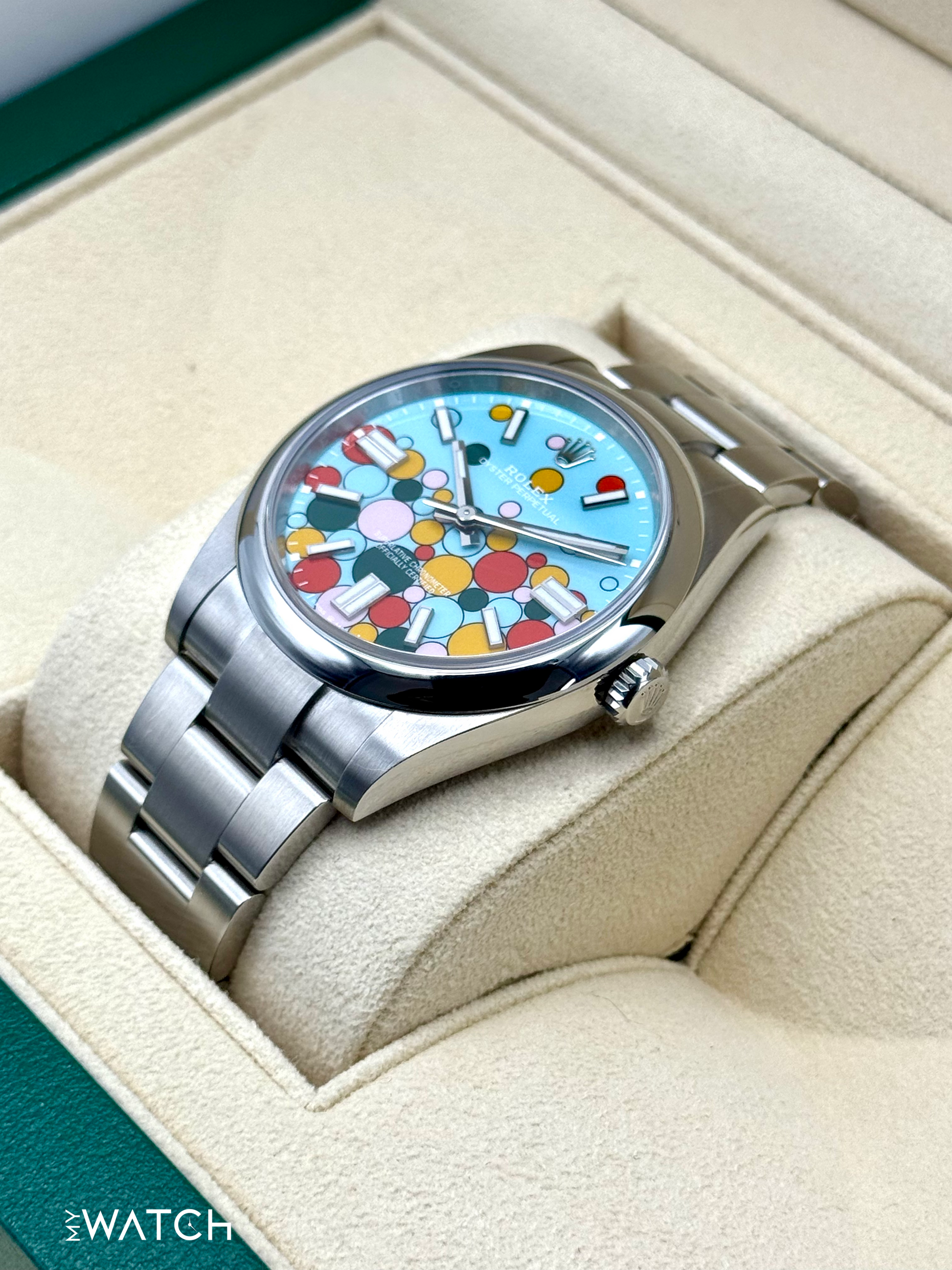 2024 Rolex Oyster Perpetual 41mm 124300 Celebration Dial - MyWatchLLC