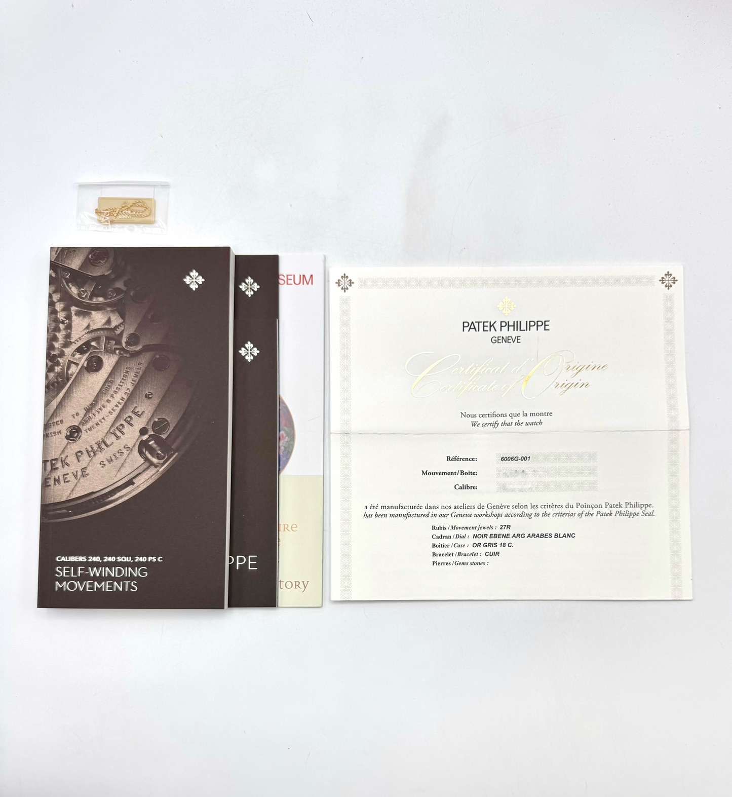 2019 Patek Philippe Calatrava 6006G White Gold Black Dial - MyWatchLLC