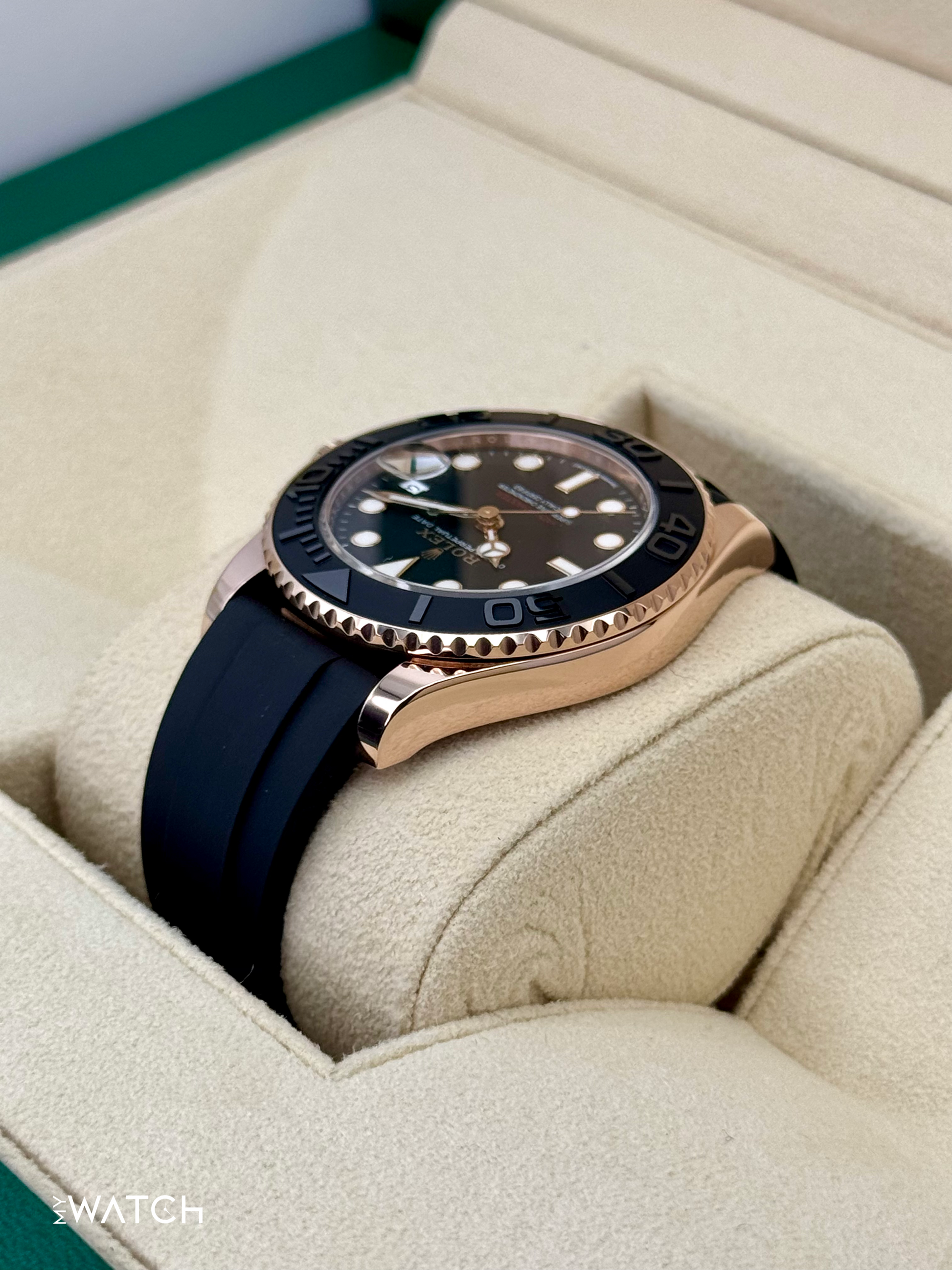 NEW 2025 Rolex Yacht-Master 37mm 268655 Rose Gold Black Dial - MyWatchLLC