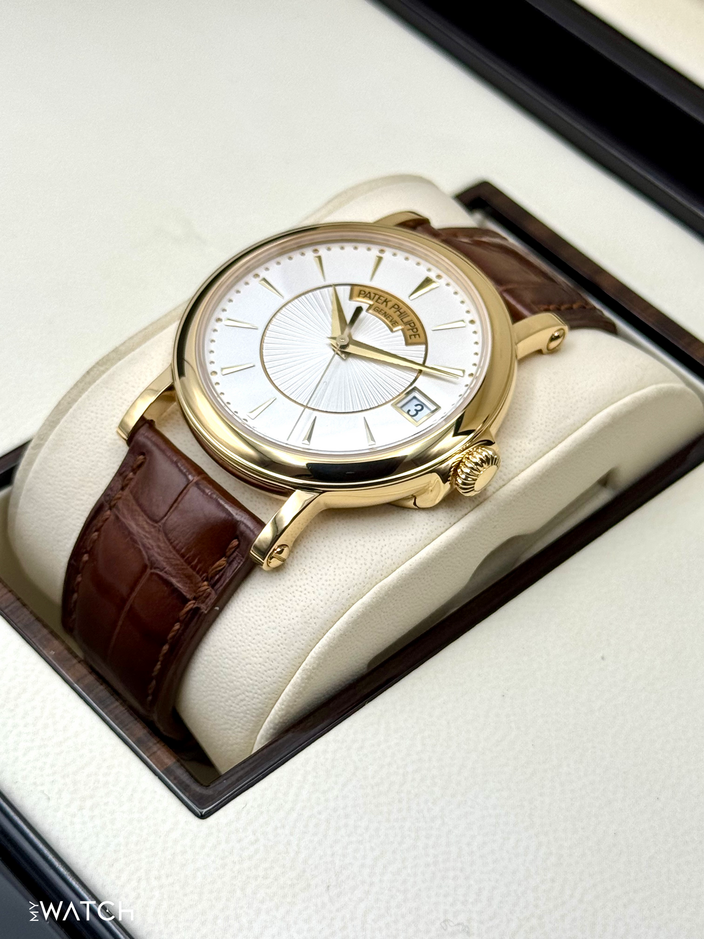 2013 Patek Philippe Calatrava 38mm 5153J Yellow Gold Silver Dial - MyWatchLLC