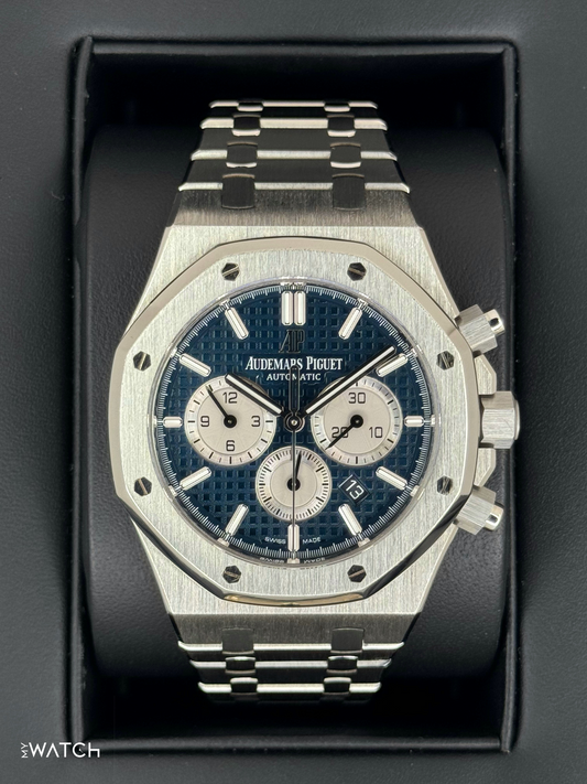 2019 Audemars Piguet Royal Oak 41mm 26331ST Chronograph Blue Dial - MyWatchLLC