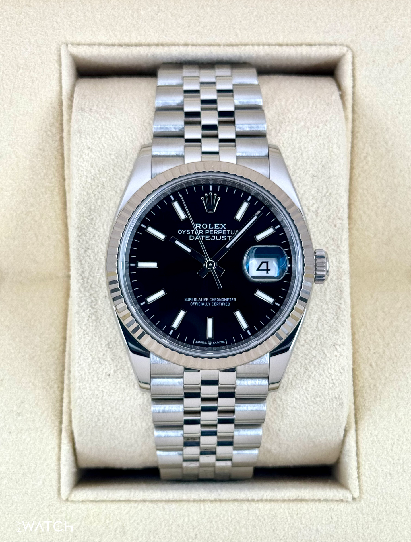 2024 Rolex Datejust 36mm 126234 Stainless Steel Jubilee Black Dial - MyWatchLLC