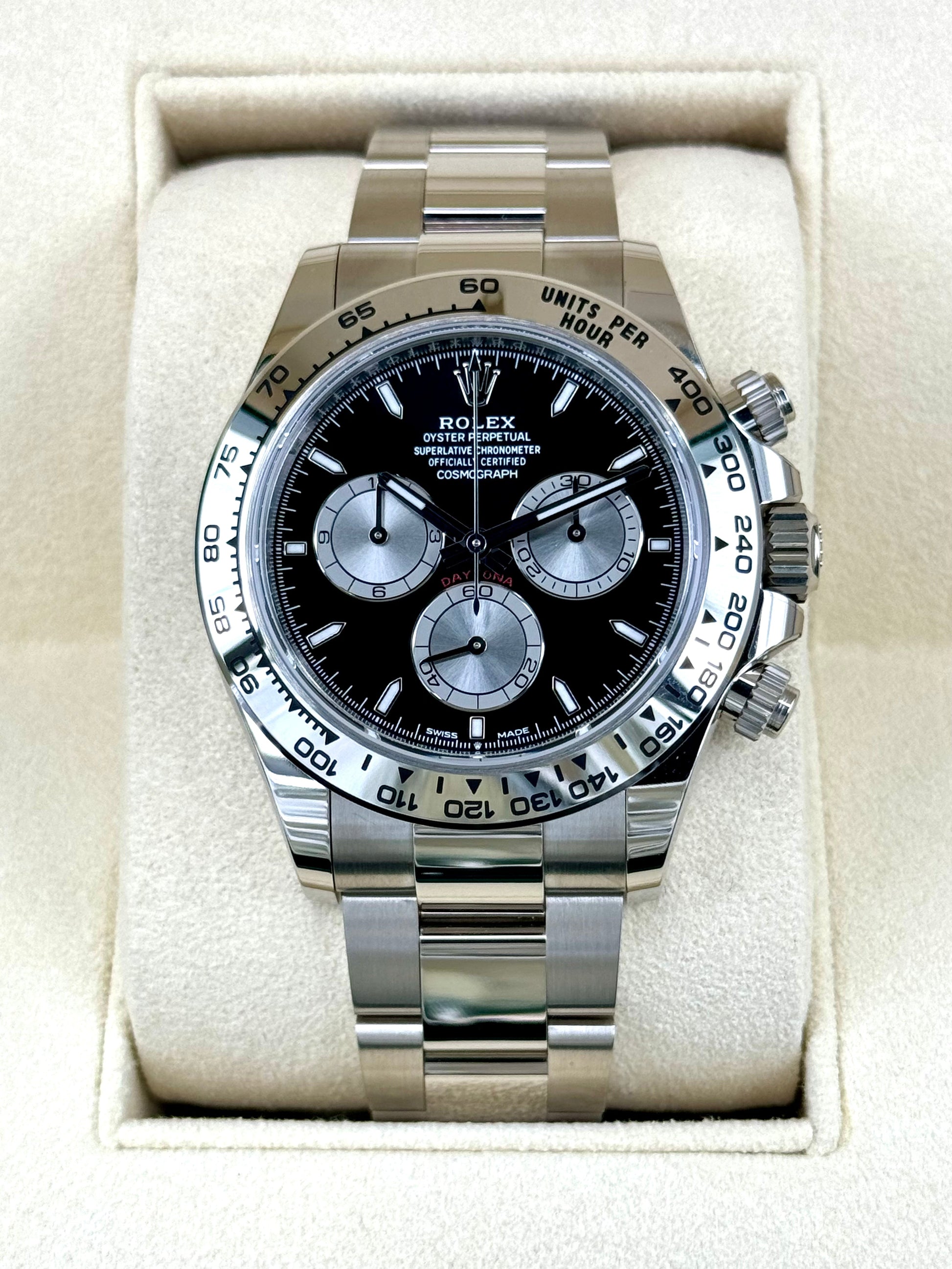 NEW 2023 Rolex Daytona 40mm 126509 White Gold Black Dial - MyWatchLLC