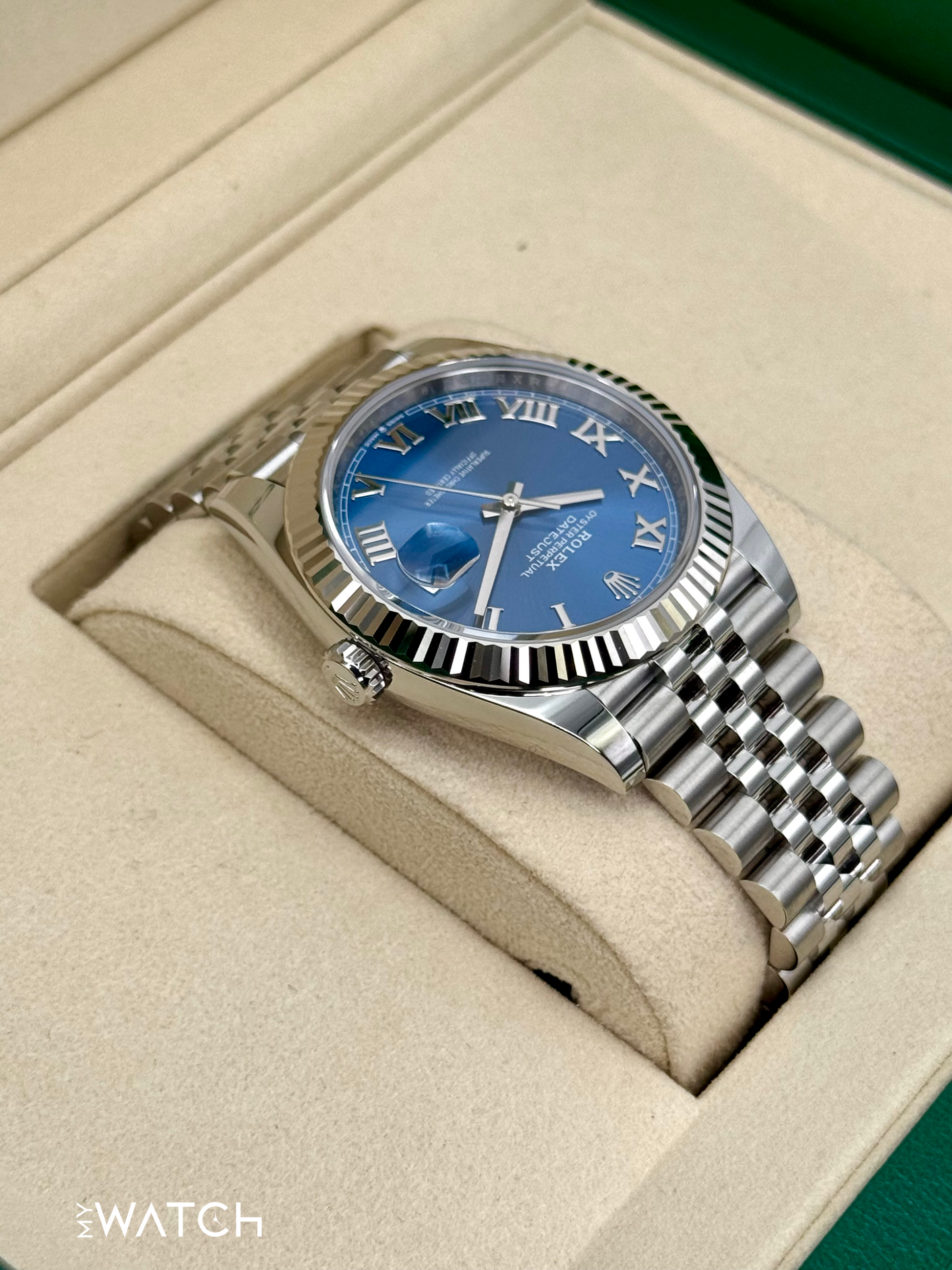 NEW 2025 Rolex Datejust 41mm 126334 Jubilee Blue Roman Numeral Dial - MyWatchLLC