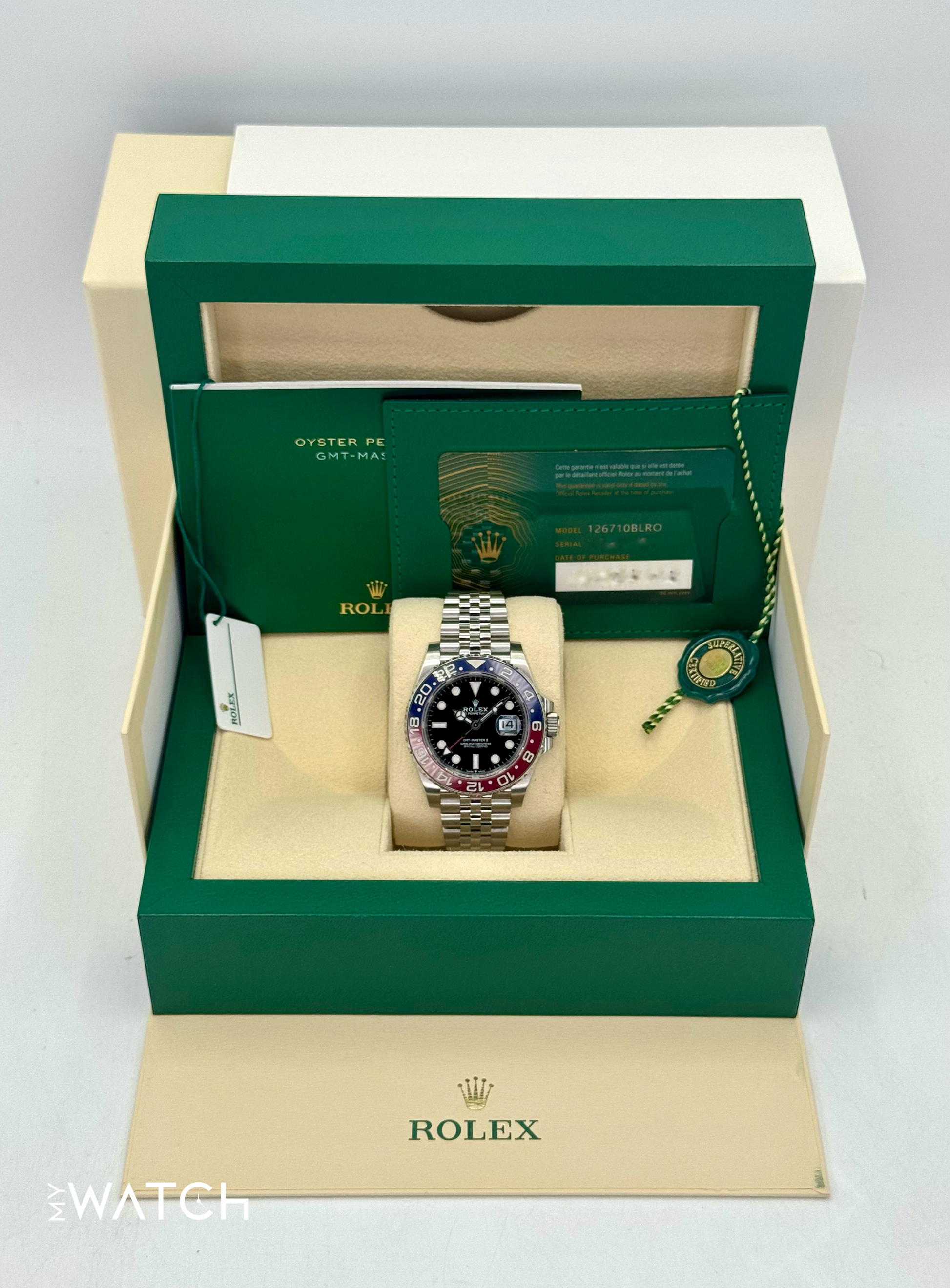 2023 Rolex GMT-Master II "Pepsi" 40mm 126710BLRO Jubilee - MyWatchLLC