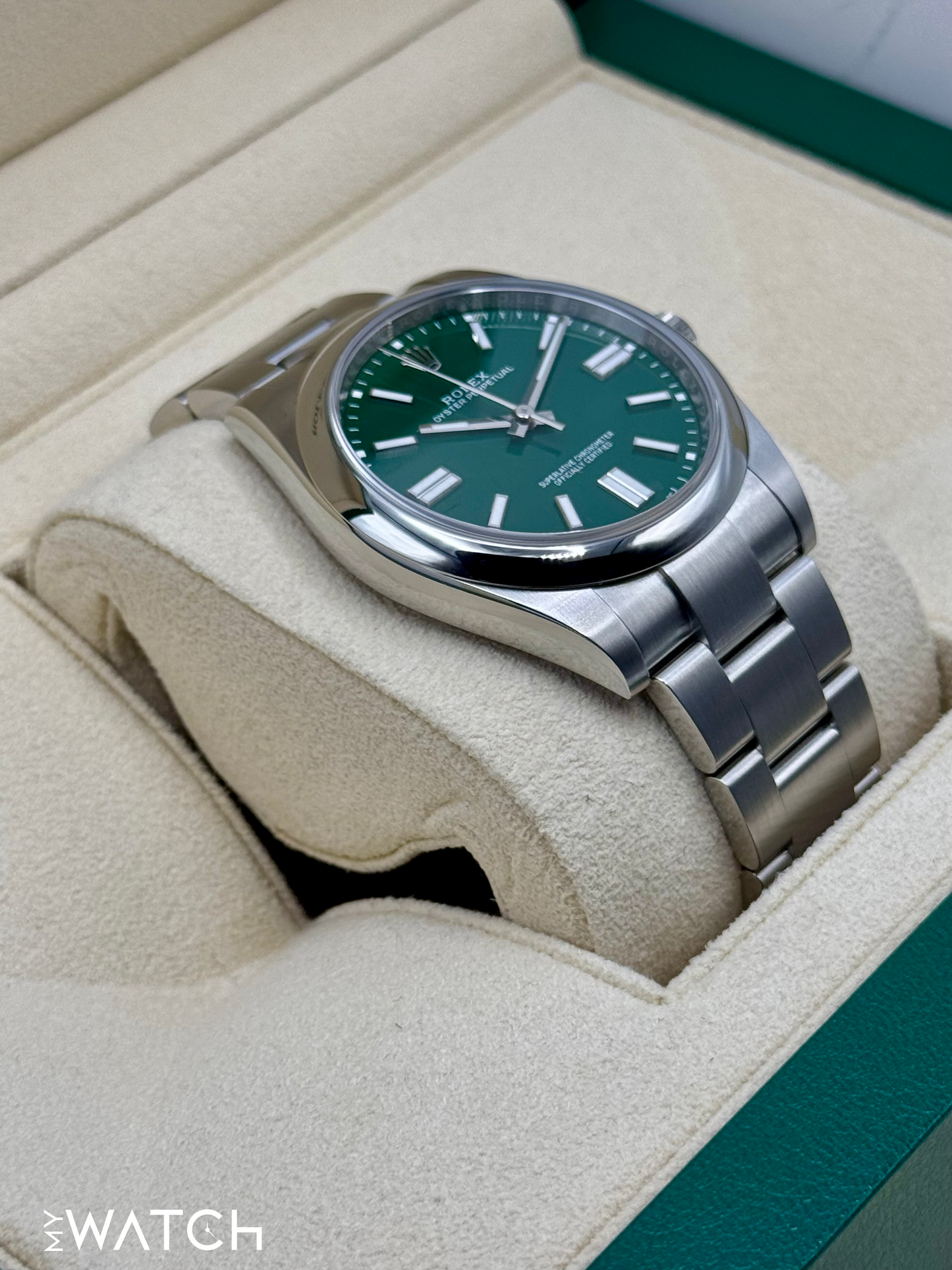 2024 Rolex Oyster Perpetual 41mm 124300 Green Dial - MyWatchLLC