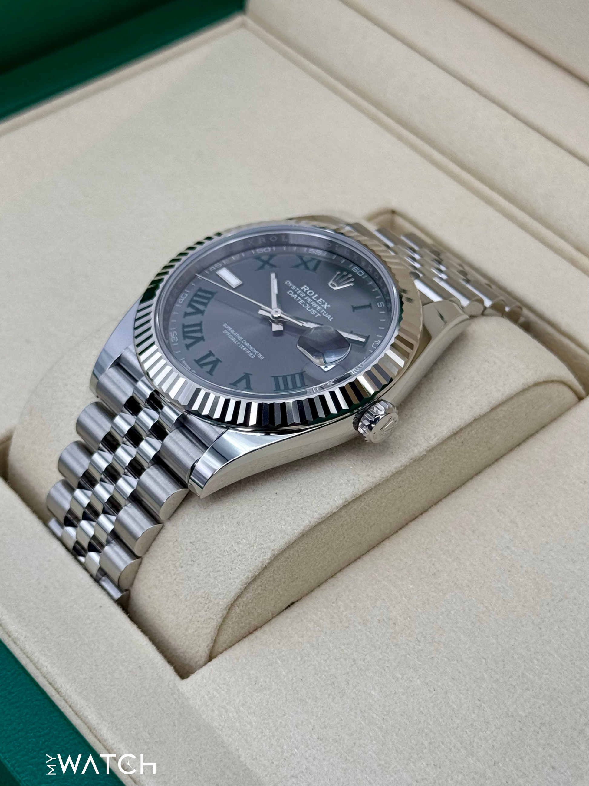 NEW 2025 Rolex Datejust 41mm 126334 Jubilee Wimbledon Dial - MyWatchLLC
