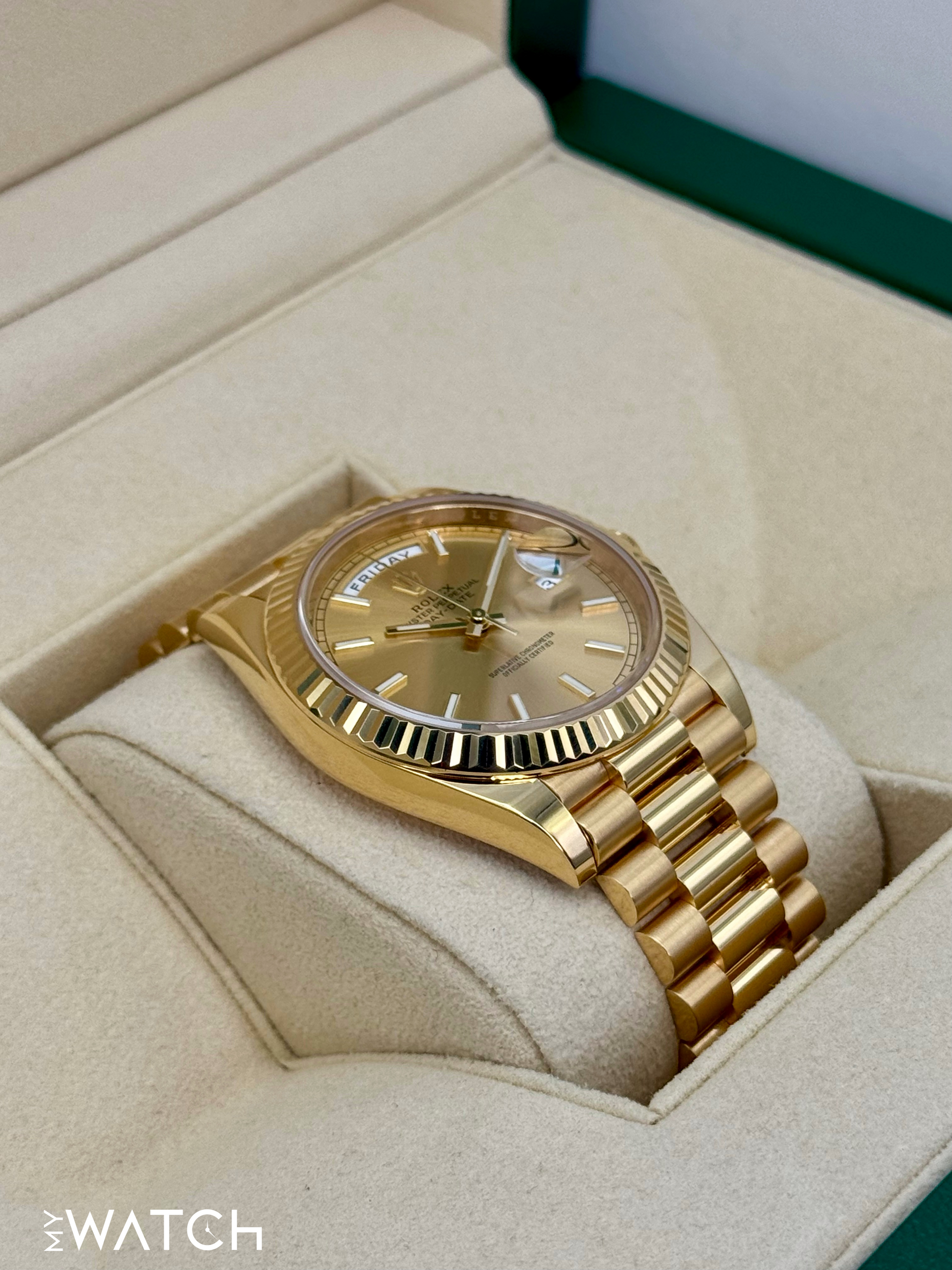 2023 Rolex Day-Date 40mm 228238 Presidential Champagne Dial - MyWatchLLC