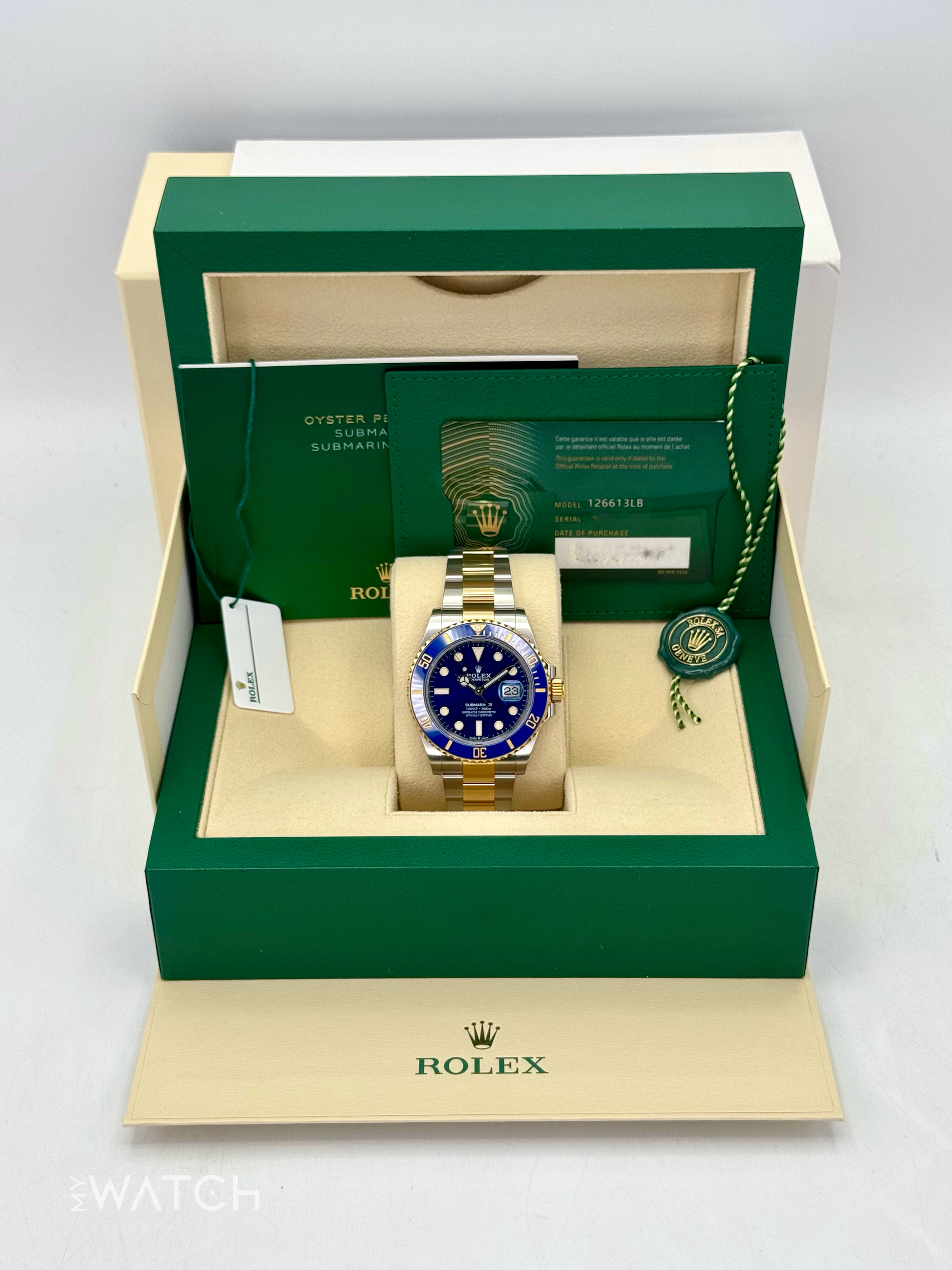 2021 Rolex Submariner "Bluesy" 41mm 126613LB Two-Tone Blue Dial - MyWatchLLC