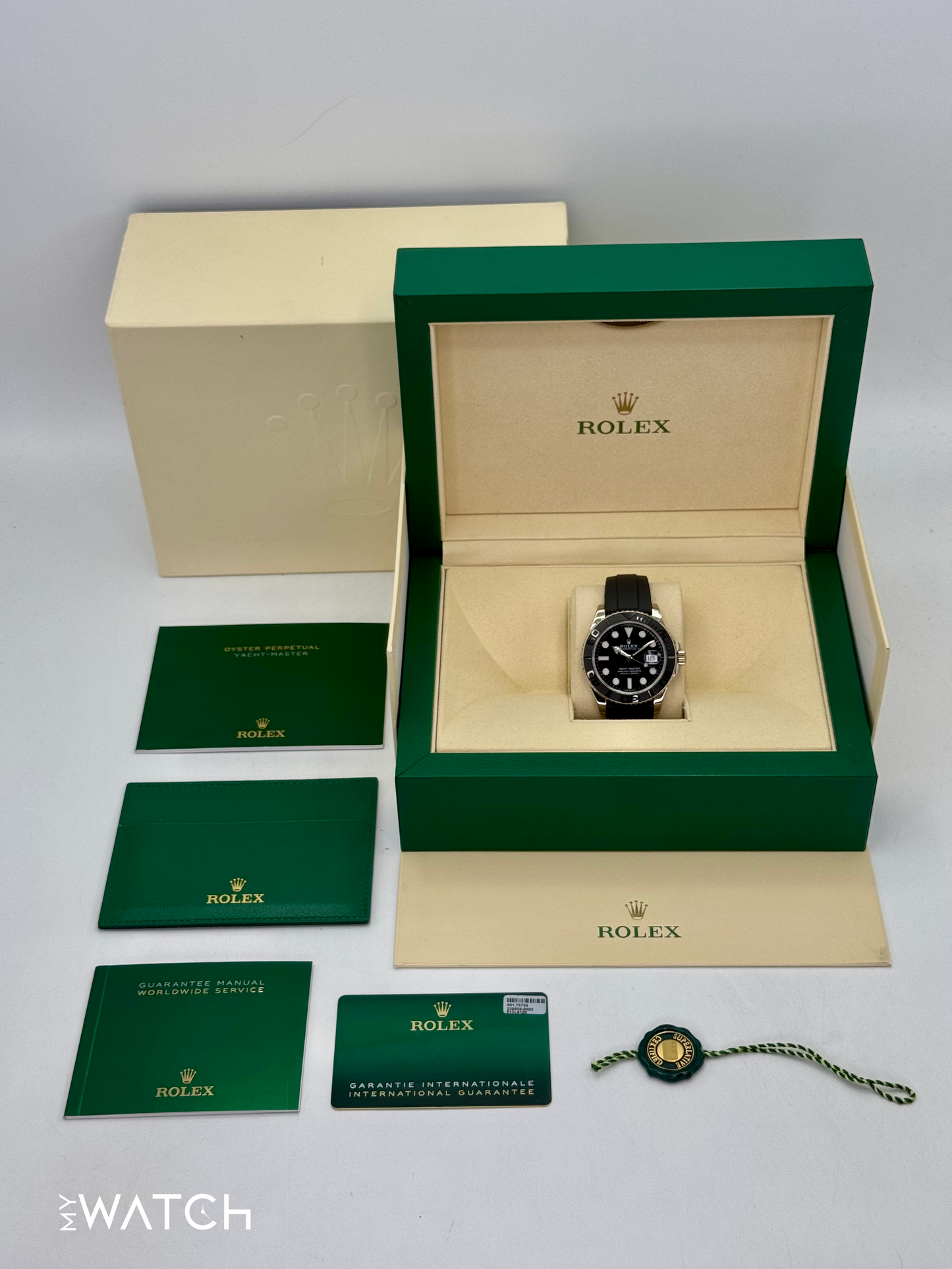 2020 Rolex Yacht-Master 42mm 226659 White Gold Oysterflex Black Dial - MyWatchLLC