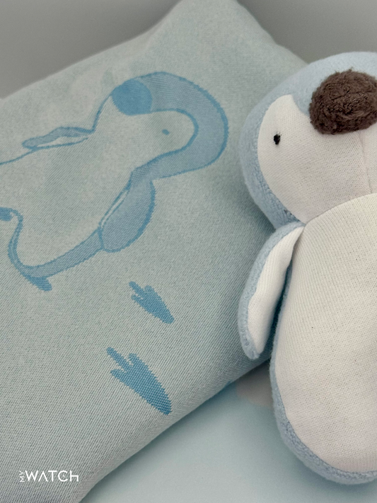 NEW Rolex Plush Penguin Toy and Blanket Set - Blue - MyWatchLLC