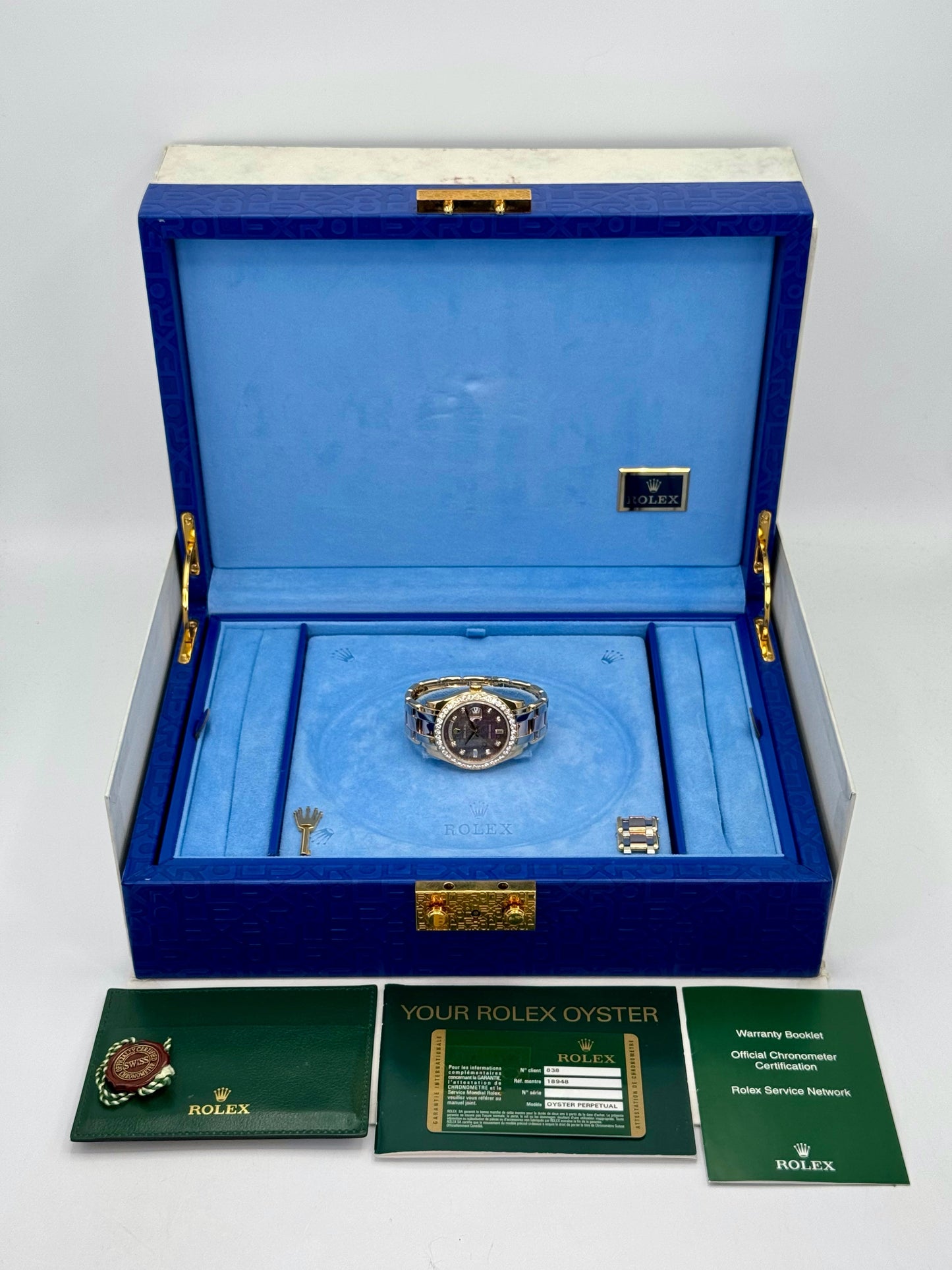 2011 Rolex Day-Date Masterpiece 39mm 18948 Tridor Tahitian Mother of Pearl Dial - MyWatchLLC