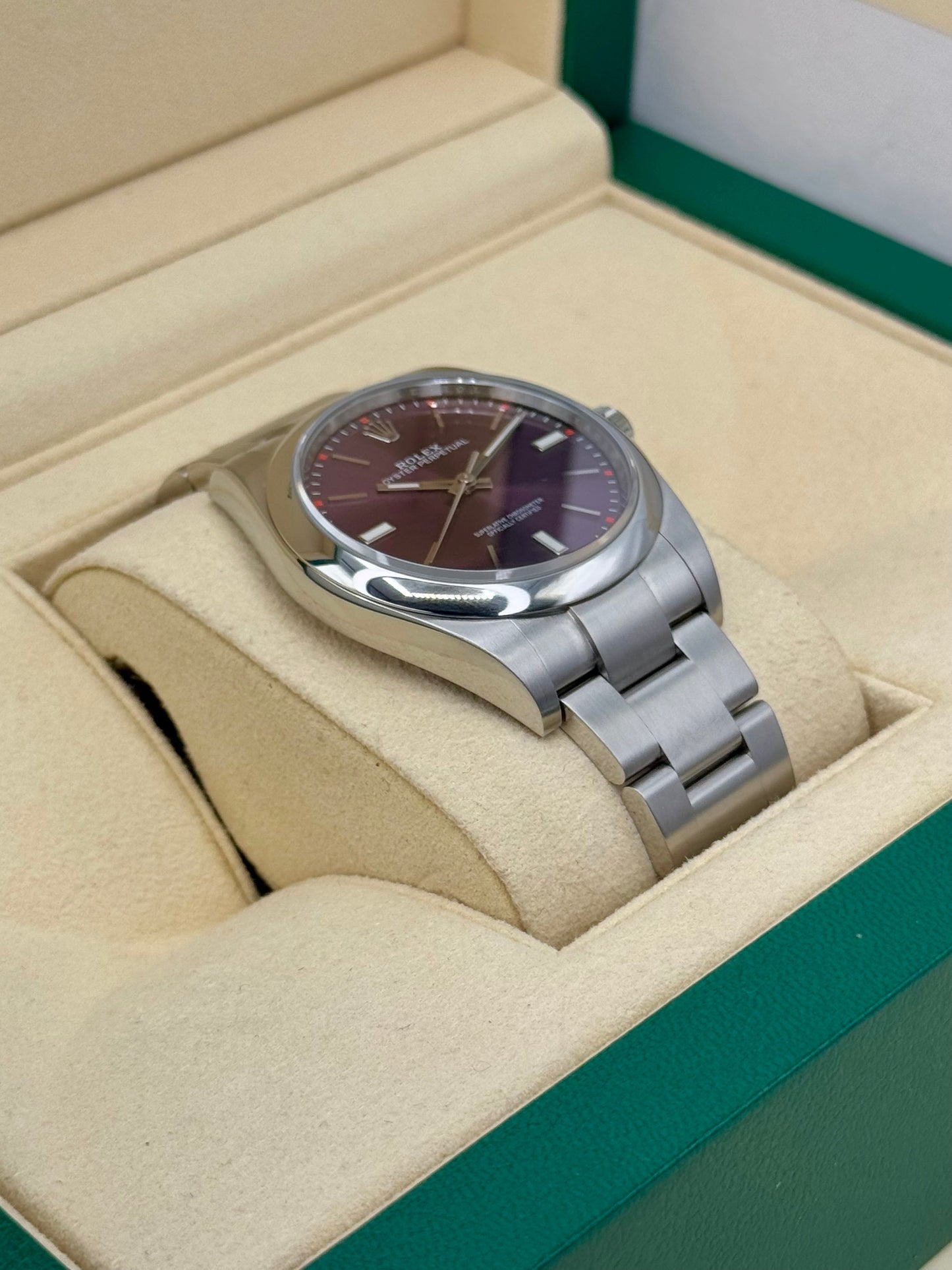 2018 Rolex Oyster Perpetual 39mm 114300 Grape Dial - MyWatchLLC