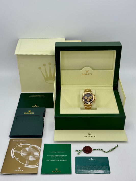 2000 Rolex Daytona "Paul Newman" 40mm 116528 Yellow Gold Black Dial - MyWatchLLC