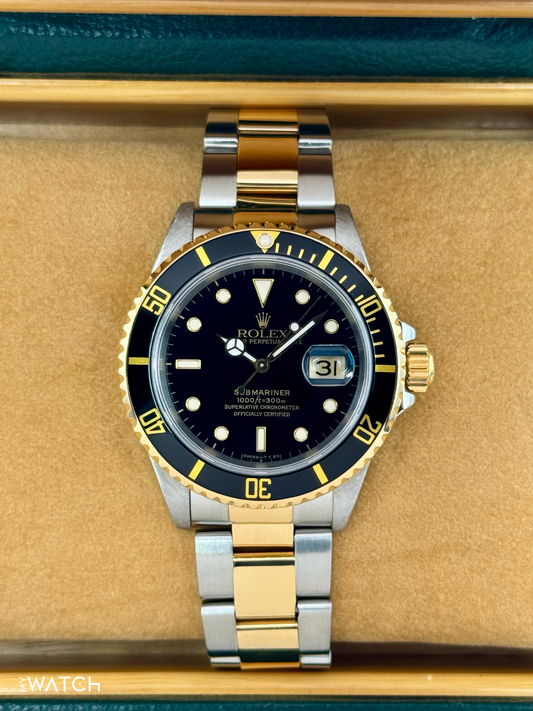 1991 Rolex Submariner 40mm 16613LN Two-Tone Black Dial - MyWatchLLC