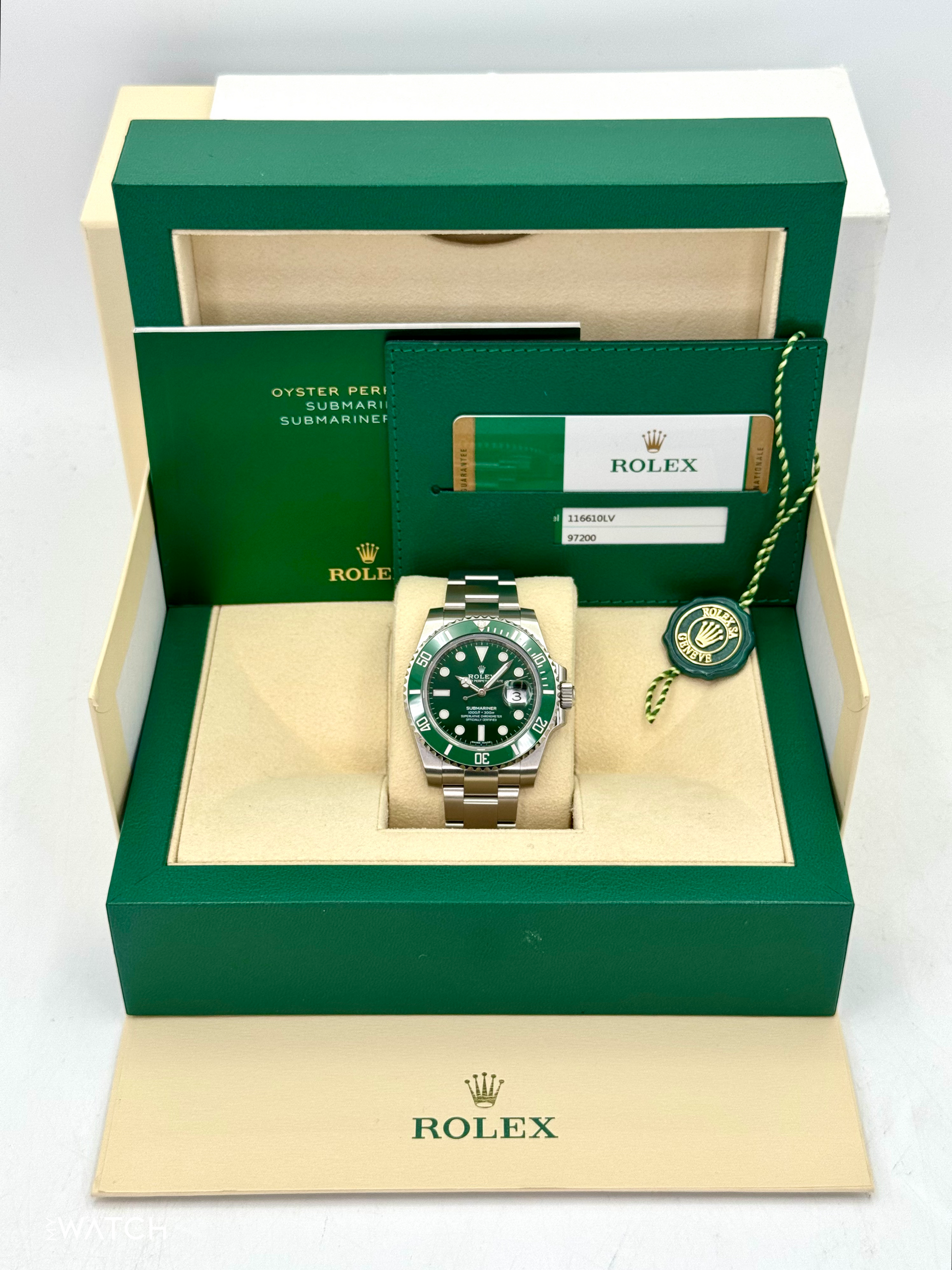 NEW 2019 Rolex Submariner "Hulk" 40mm 116610LV Green Dial (STICKERED) - MyWatchLLC