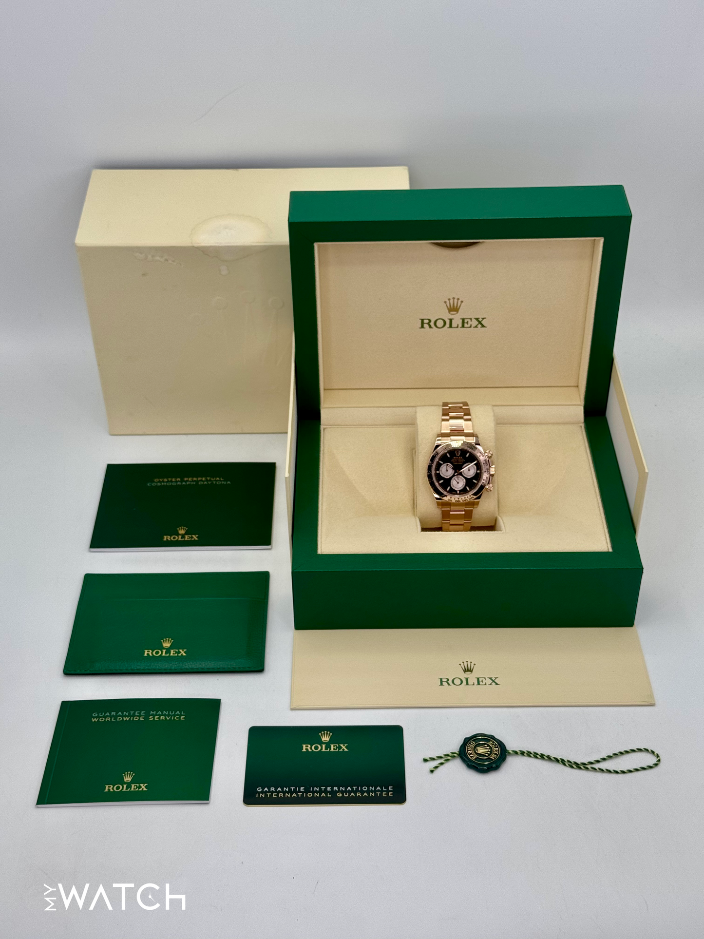 2024 Rolex Daytona 40mm 126505 Rose Gold Black Dial - MyWatchLLC