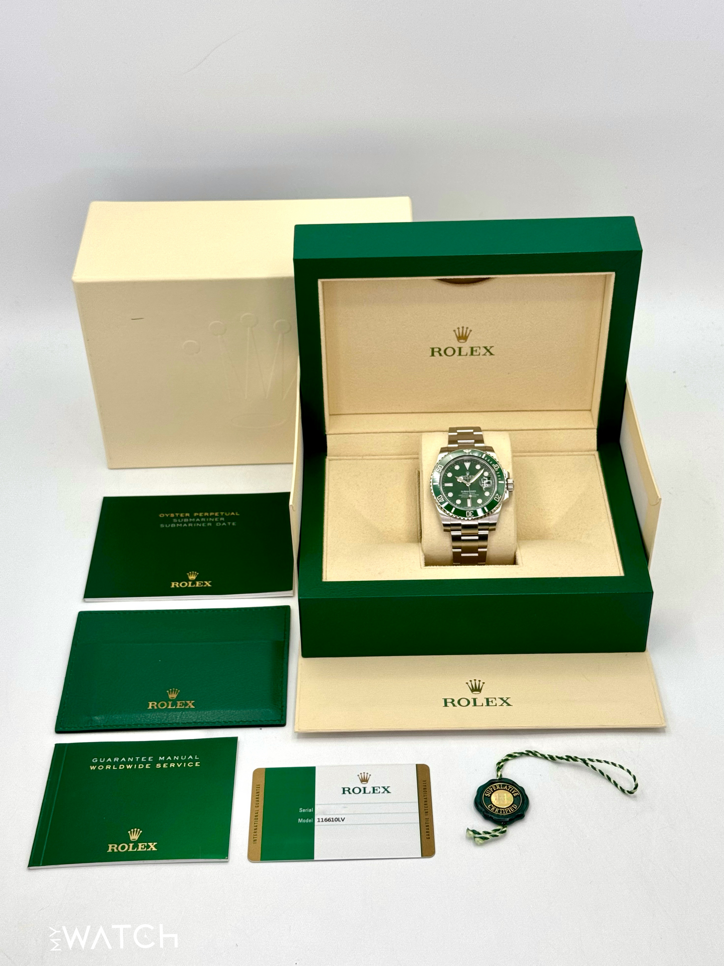 2019 Rolex Submariner "Hulk" 40mm 116610LV Green Dial - MyWatchLLC